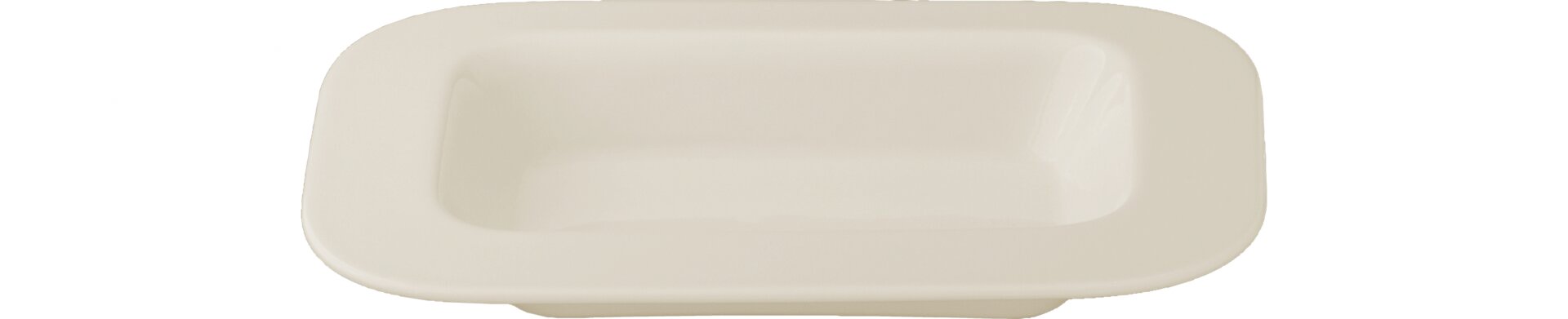 Teller tief rechteckig 266 x 208 x 40 mm / 0,55 l crème