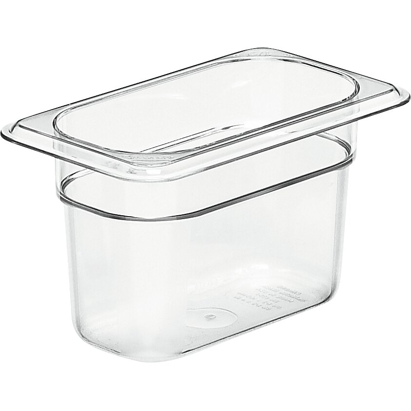 GN-Behälter GN 1/9 176 x 108 x 100 mm Copolymer BPA-frei transparent black