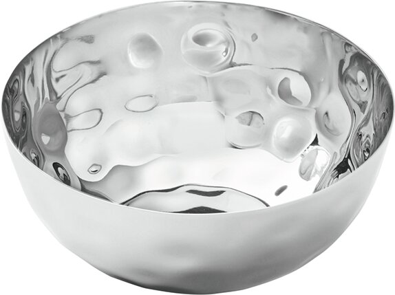 Bowl rund 135 mm / 0,50 l Hammerschlagoptik silber Spotlights