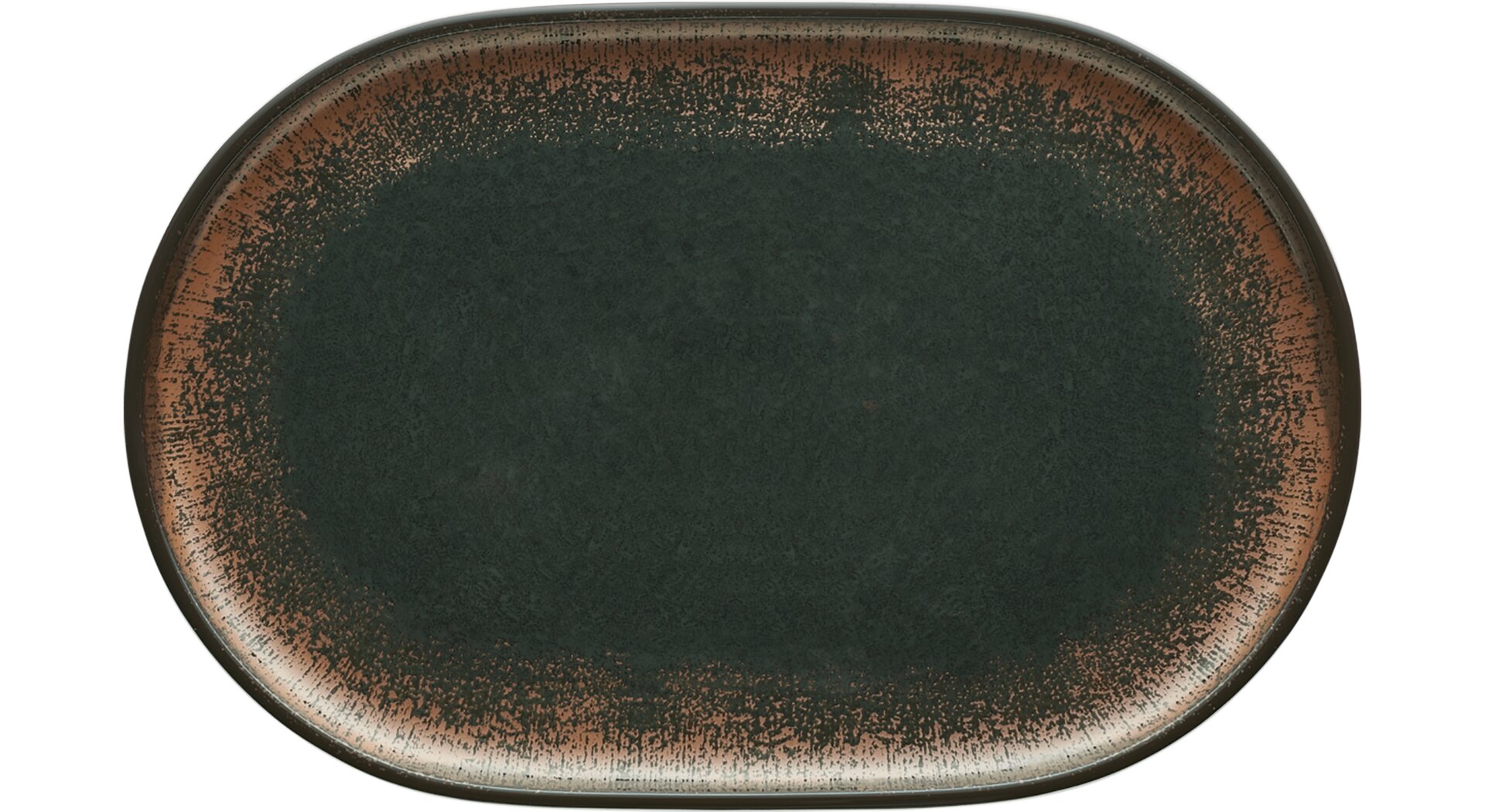 Coupplatte oval 300 x 194 mm schwarz Shiro Komodo