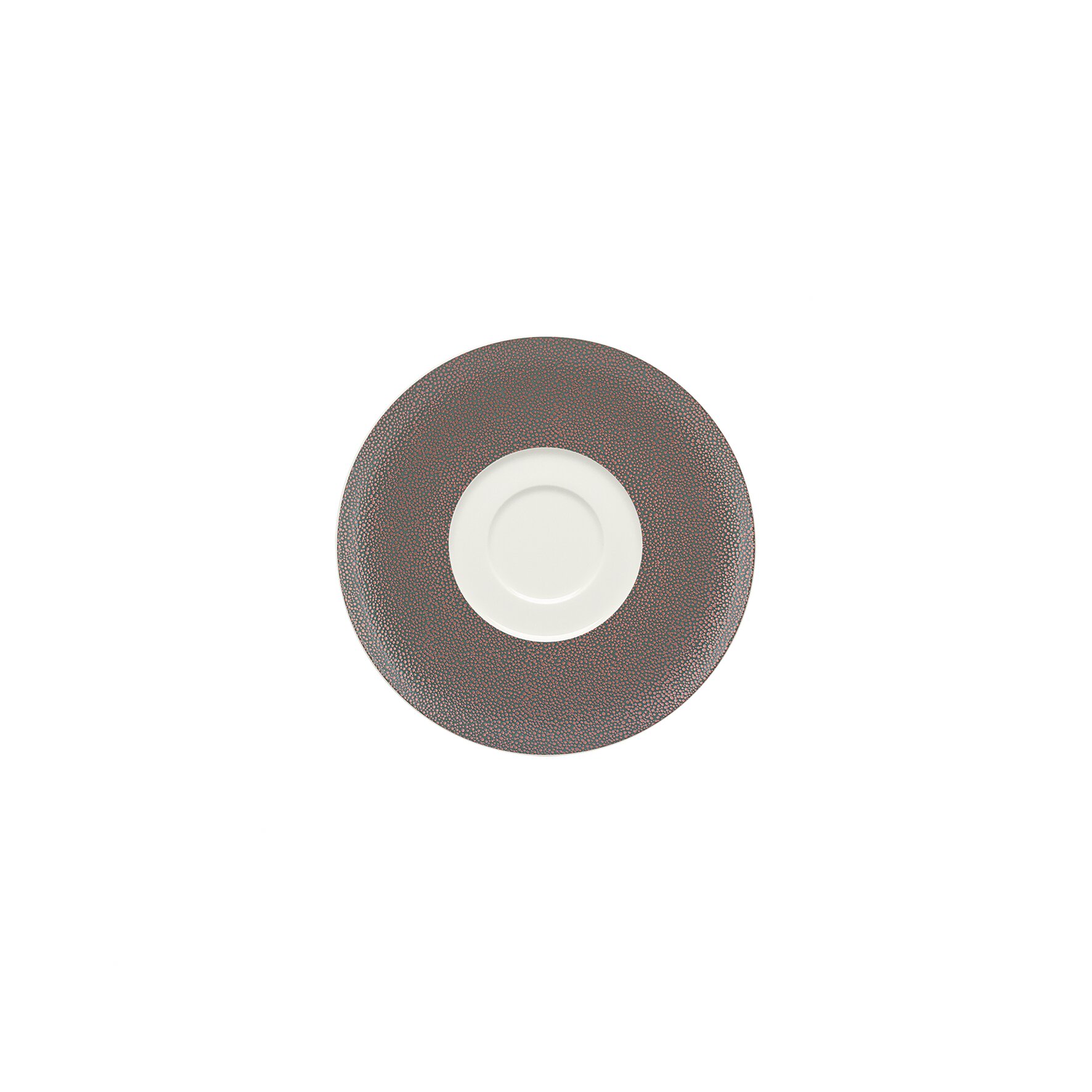 Untertasse rund mit Doppelspiegel 163 mm metallic copper
