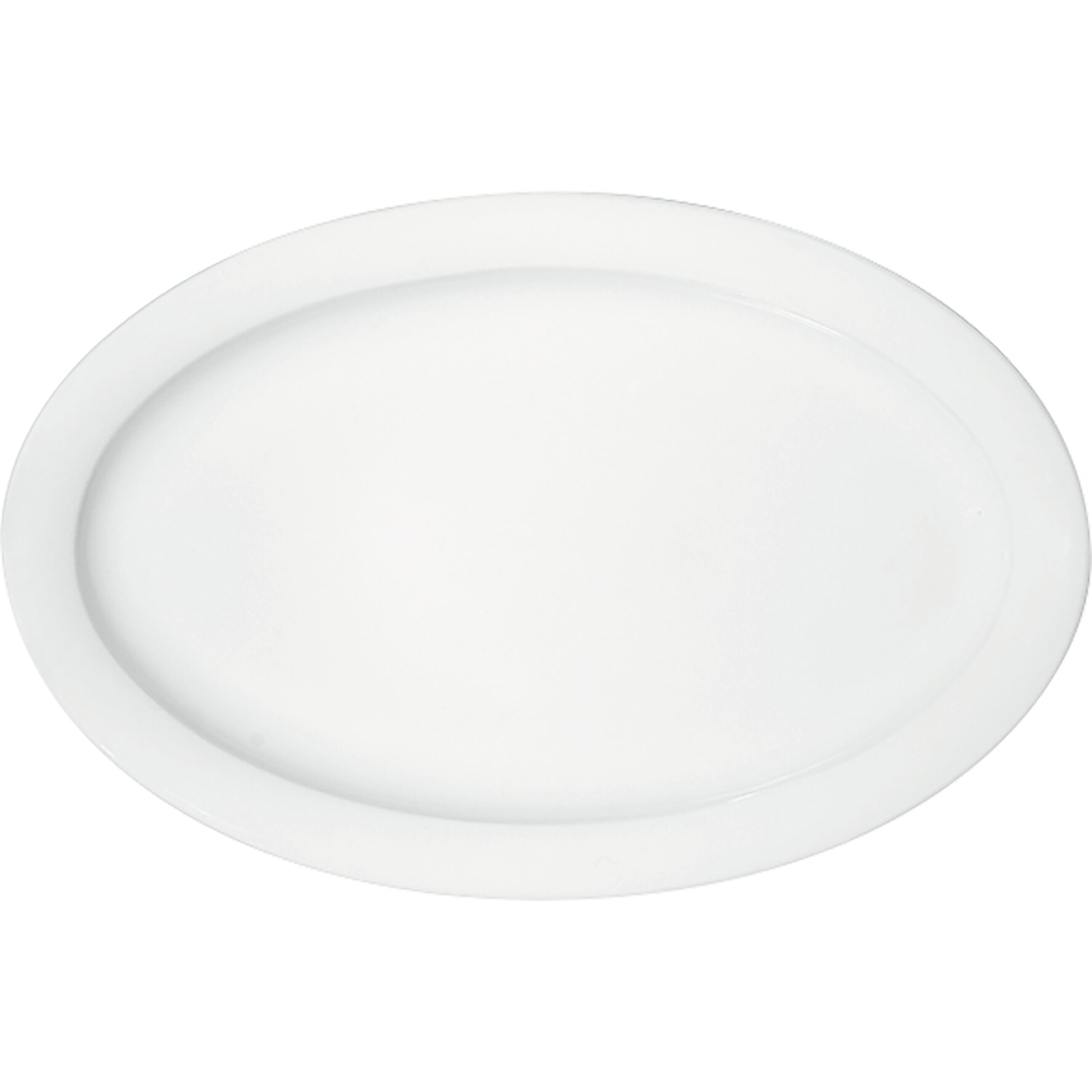 Platte oval mit Fahne 356 x 237 mm