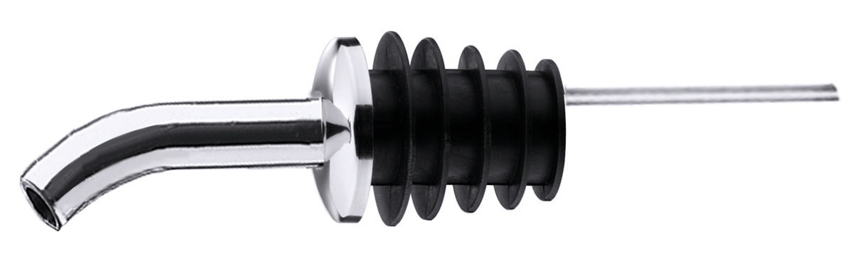 Flaschenausgießer mit gebogenem Rohr 120 mm hochglänzend