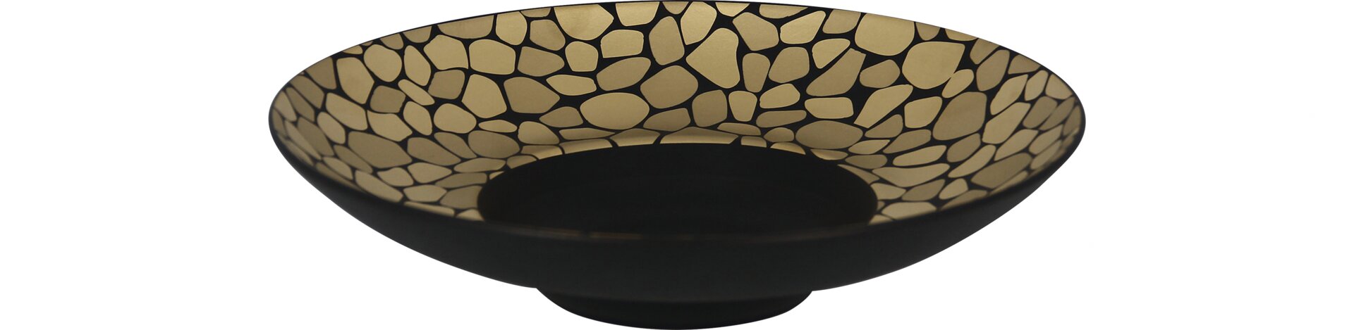 Gourmetteller tief 260 mm schwarz / gold