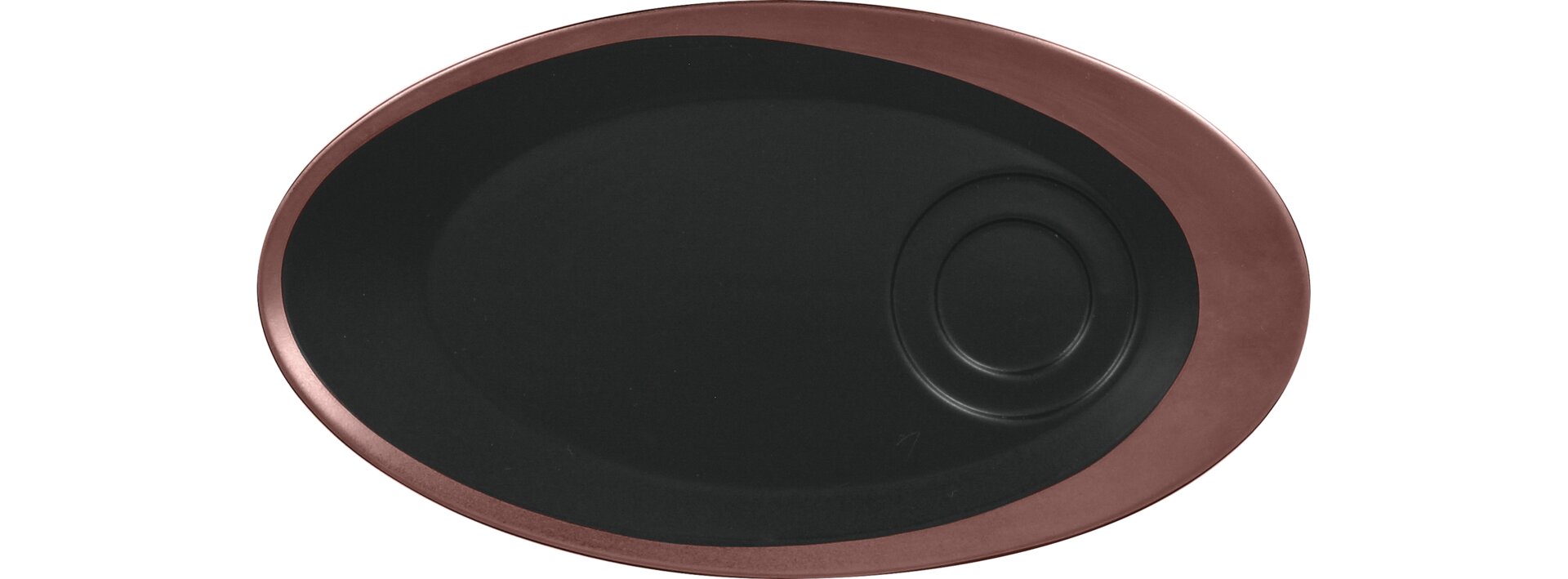 Untertasse oval 290 x 160 mm für GICU23/GICU09 schwarz / bronze