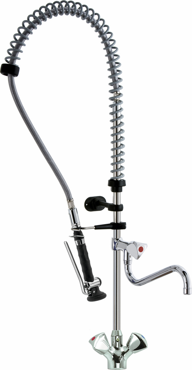 Geschirrwaschbrause mit Einloch- Mischbatterie und Schwenkhahn H=1100 mm Geschirrwaschbrause mit Einloch- Mischbatterie und Schwenkhahn H=1100 mm