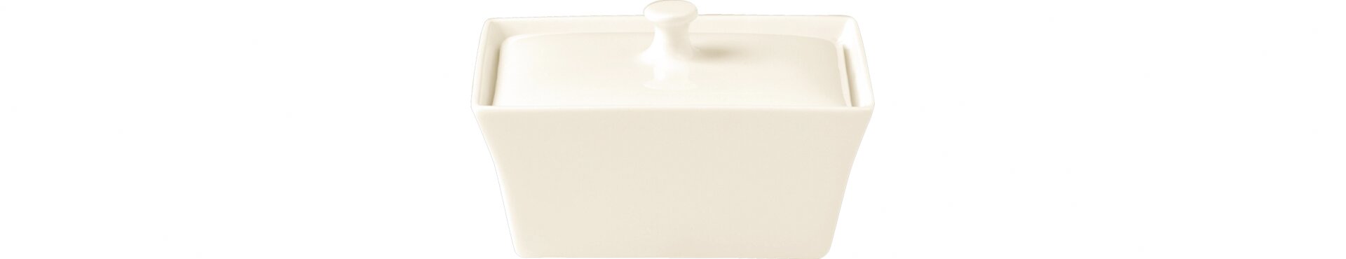 Terrine rechteckig mit Deckel 130 x 102 x 77 mm / 0,30 l crème