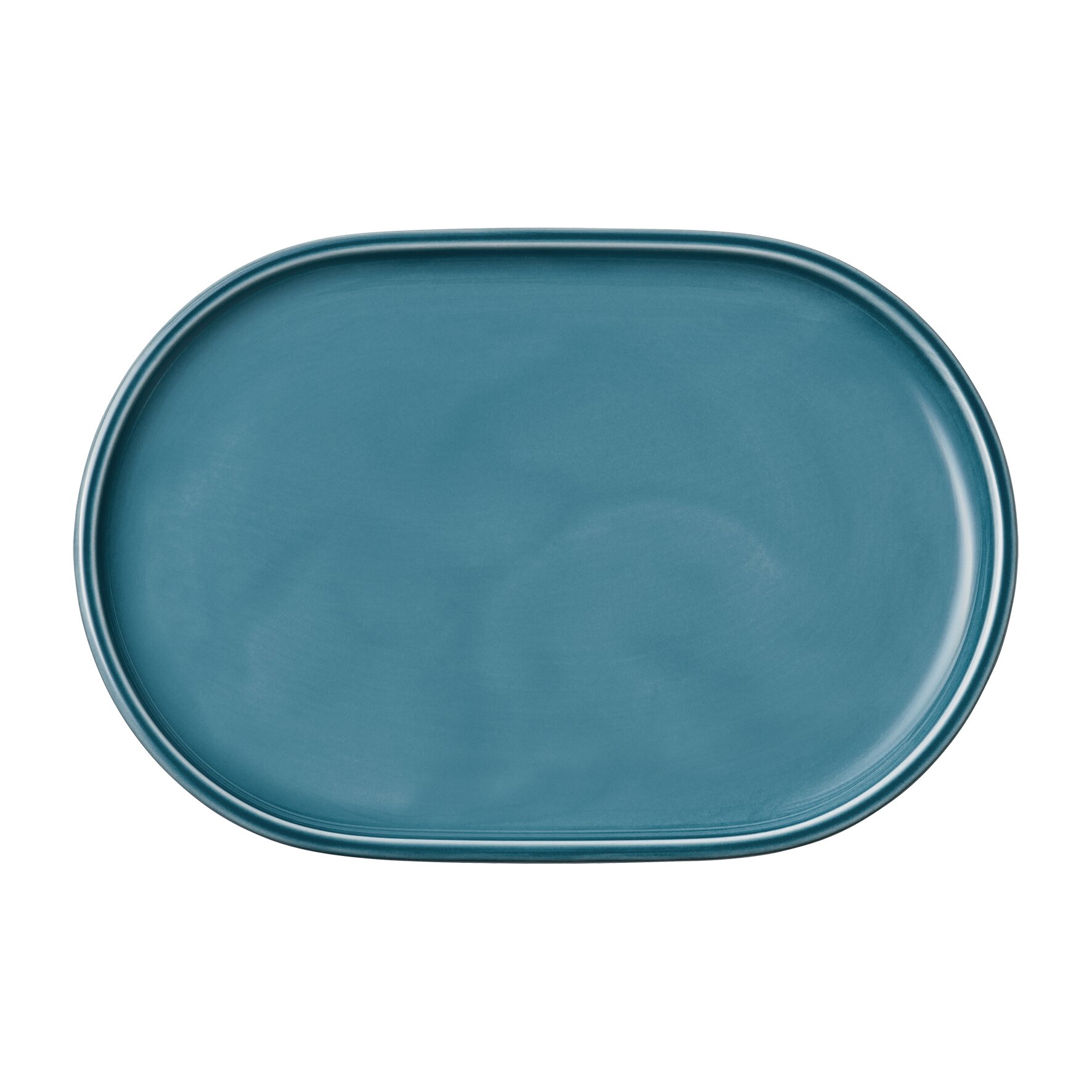 Coupplatte oval 232 x 161 mm petrol