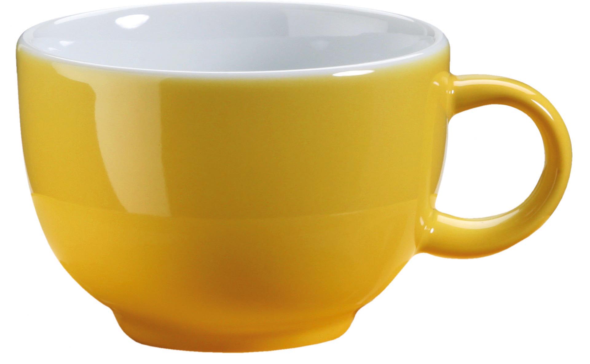 Kaffee- / Cappuccinotasse "Barista" gelb