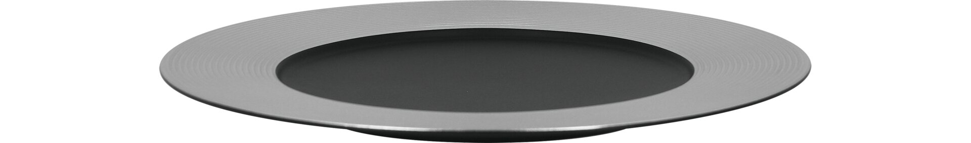 Teller flach 290 mm schwarz / silber