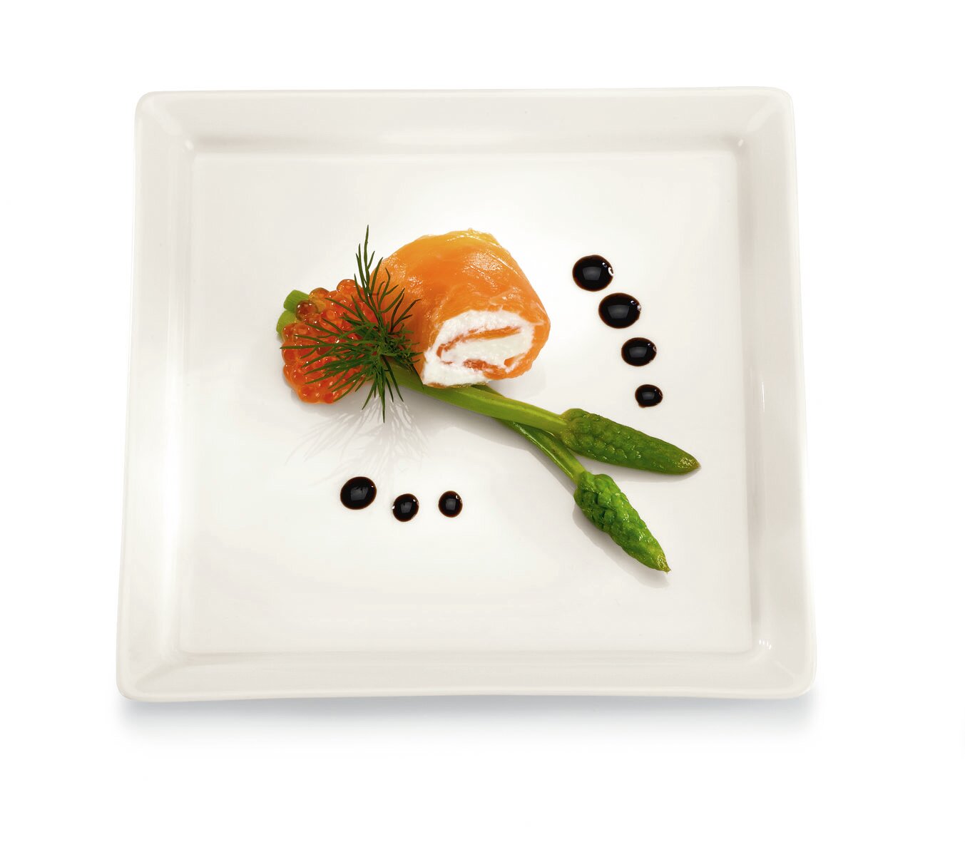 Teller Ginger quadratisch 140 x 140 mm crème