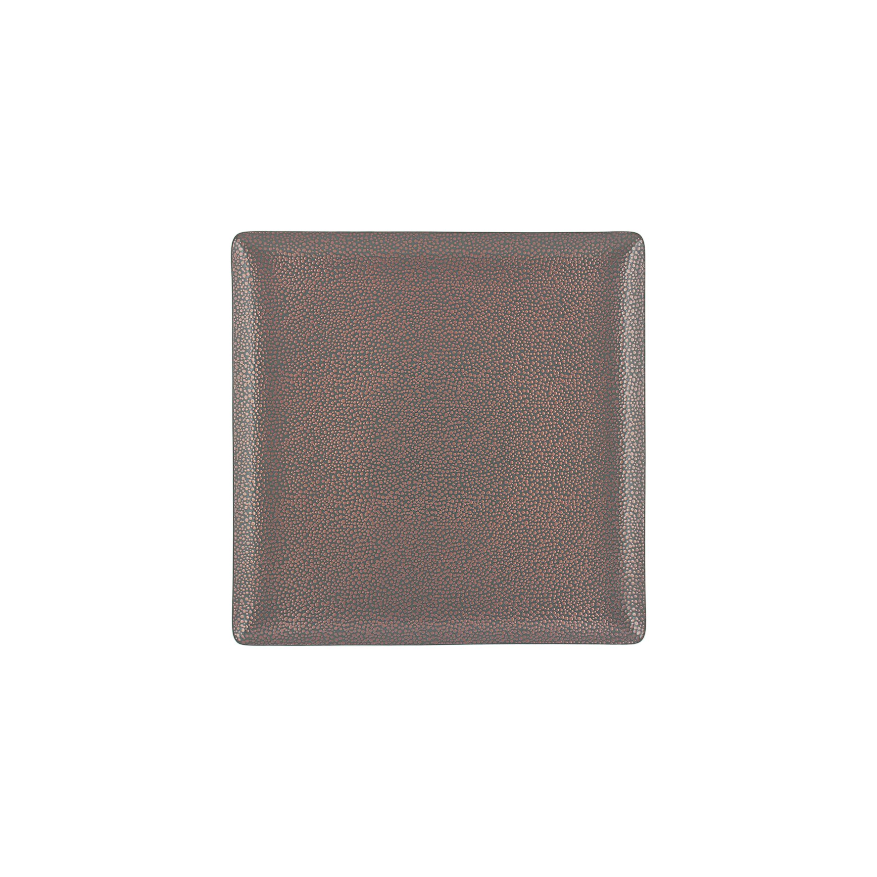 Coupteller flach quadratisch 200 x 200 mm metallic copper
