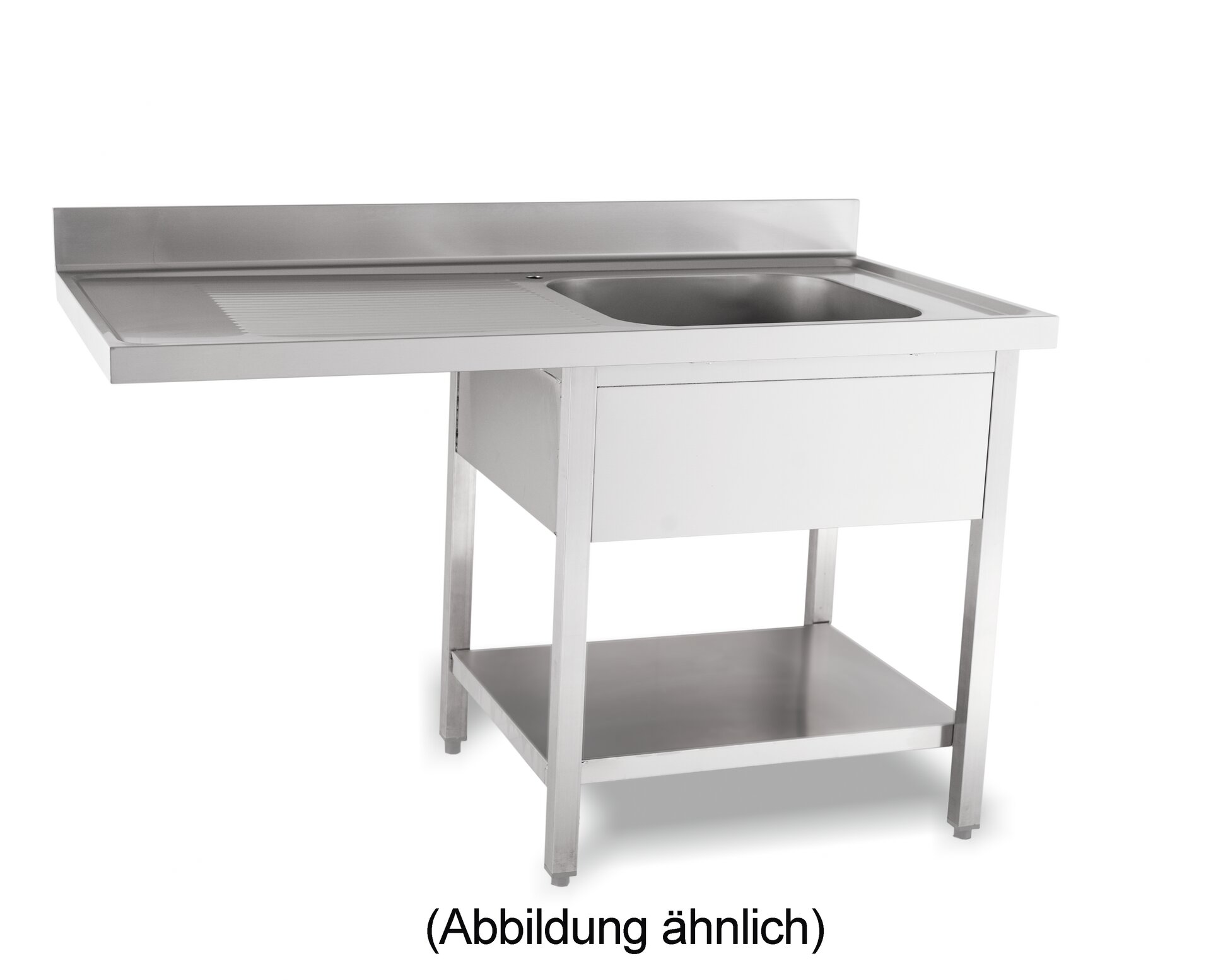 Spülcenter für Spülmaschinen mit 100 mm Aufkantung 2 Becken rechts eco-line