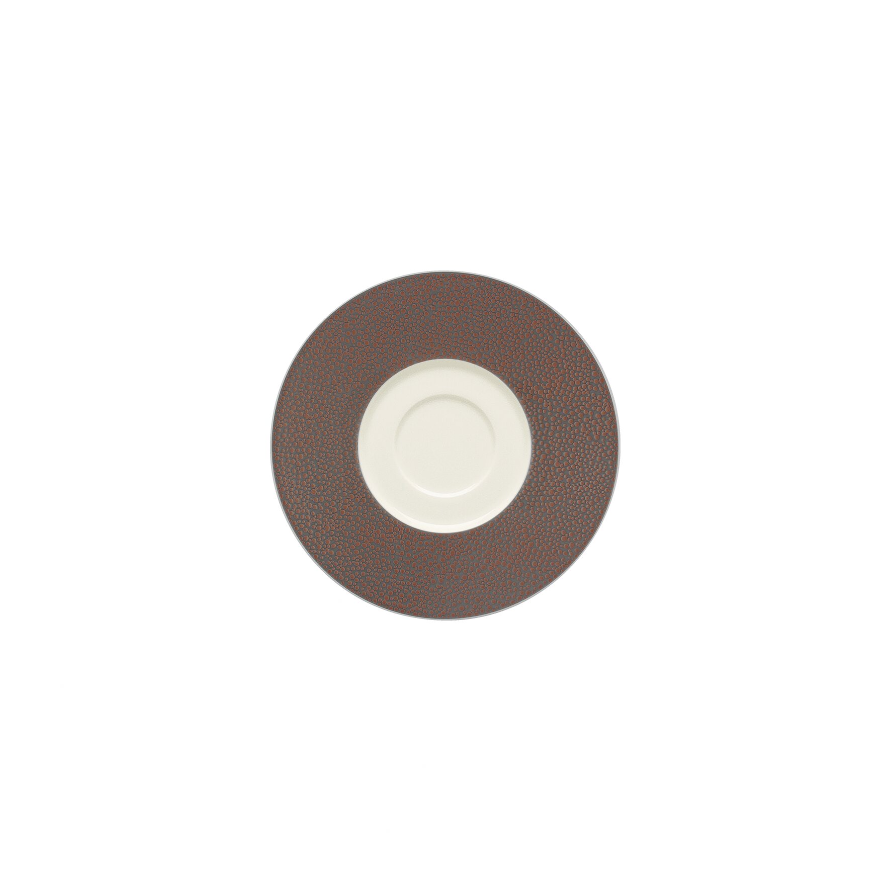 Untertasse rund mit Doppelspiegel 166 mm Metallic Copper Purity Pearls