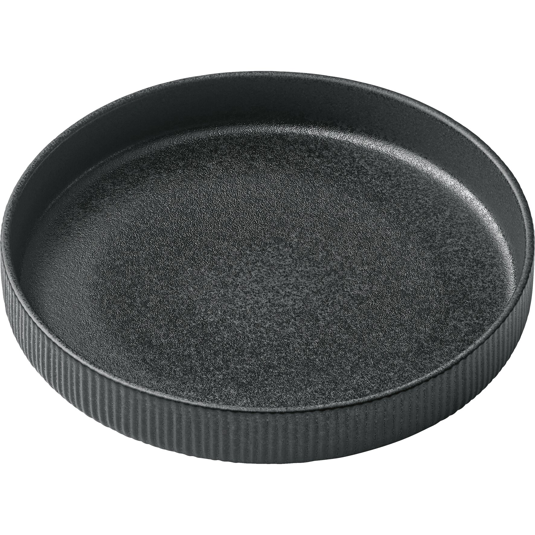 Teller tief rund hoher Rand Relief 240 mm / 1,30 l schwarz Nara schwarz