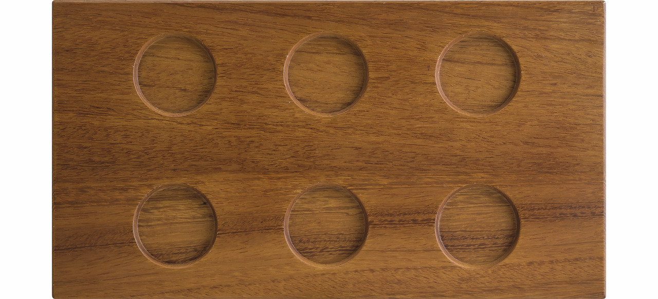 Servierbrett 315 x 170 mm Mood Wood / Buchenholz mit 6 Aussparungen