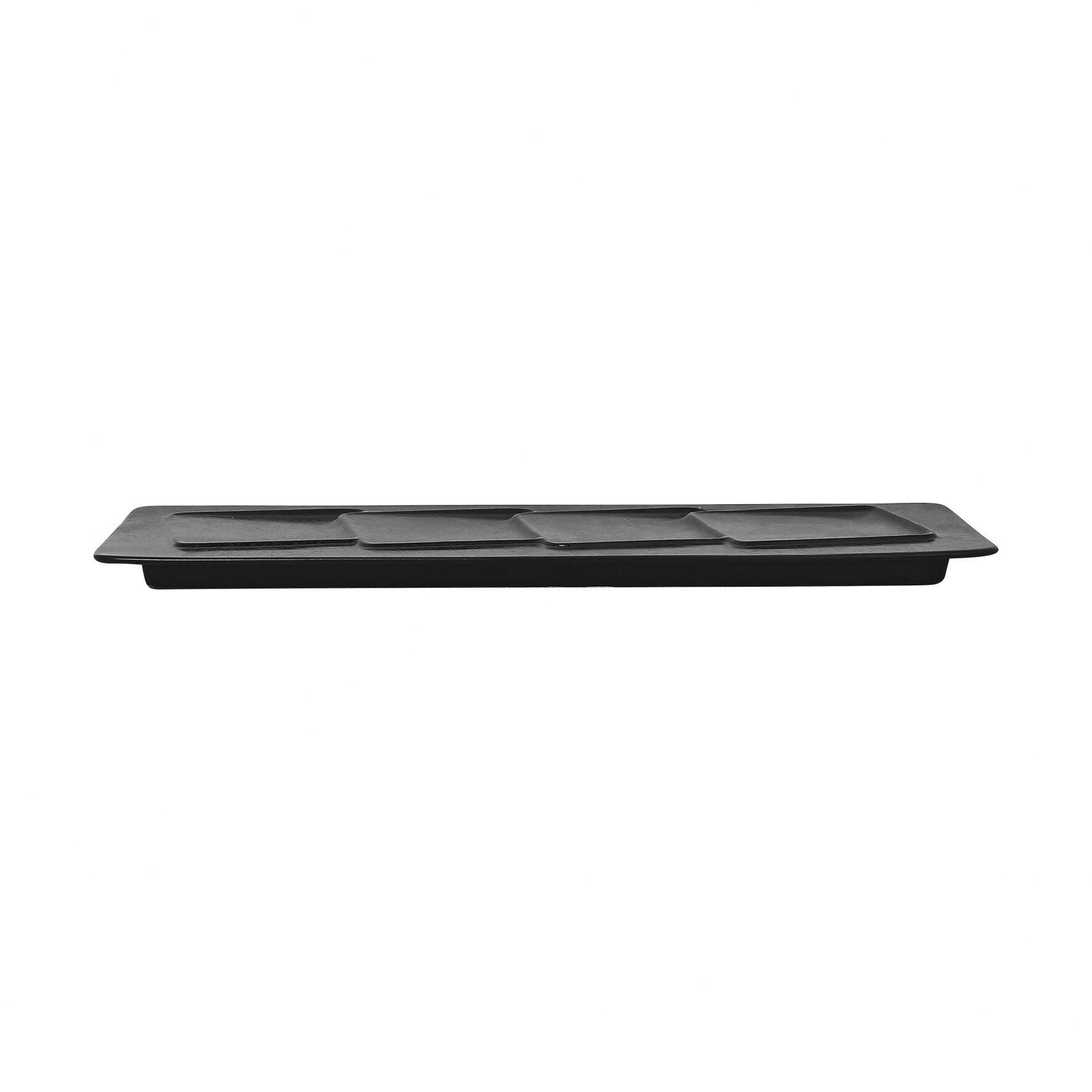 Teller rechteckig mit 4 Zonen create 370 x 140 mm schwarz