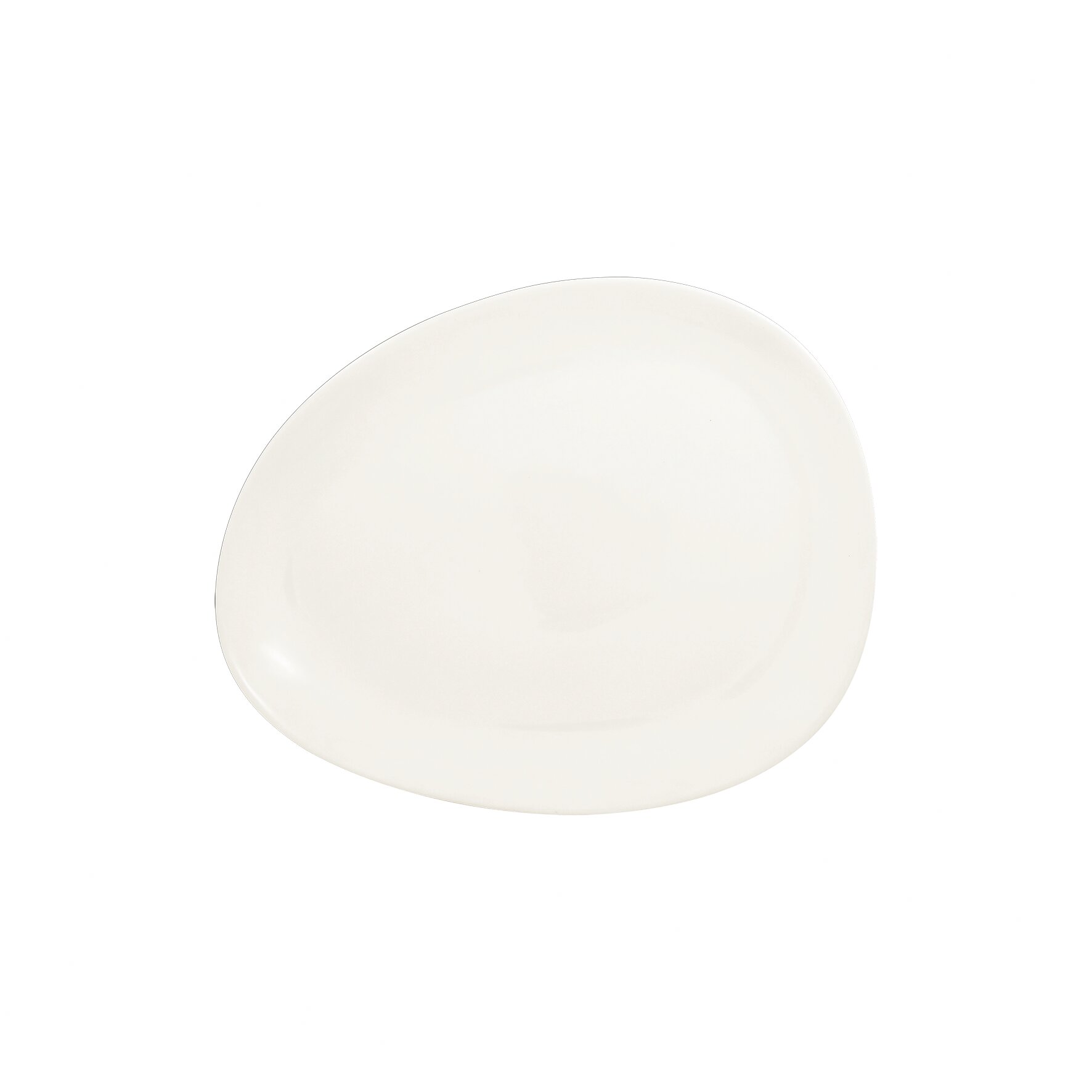 Teller flach shaped 270 x 215 mm plain-white