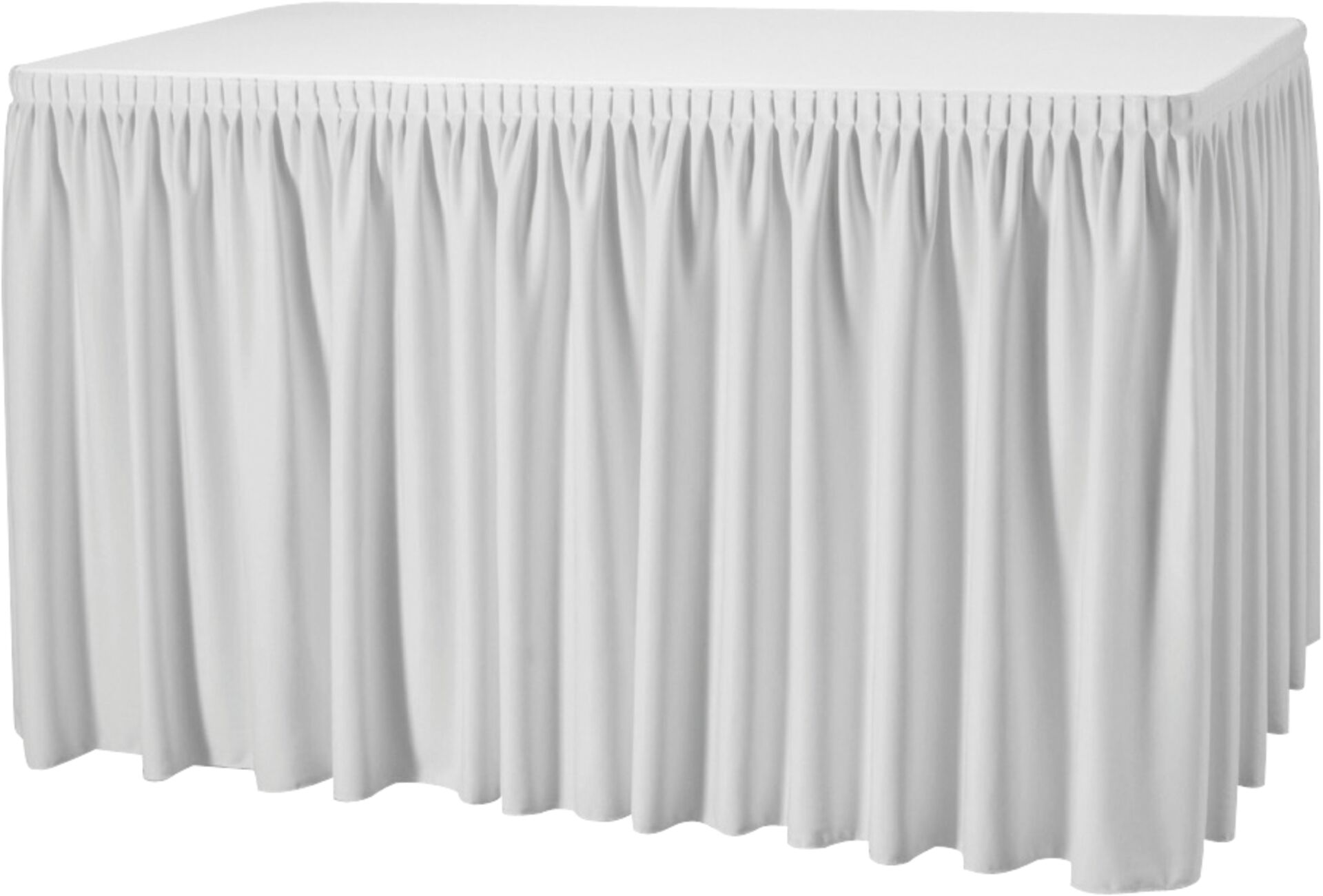 Skirting mit Plisseefalte "Excaliber" 580 cm weiß