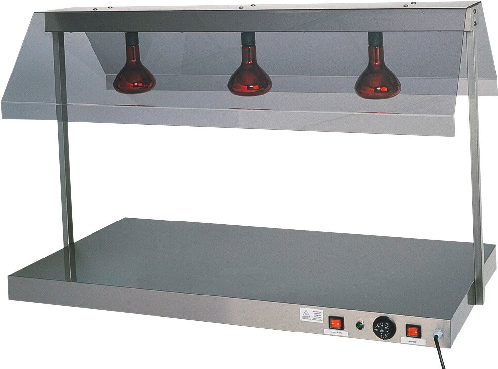 Warmhalteplatte mit 3 Infrarotlampen 1270 x 680 x 800 mm