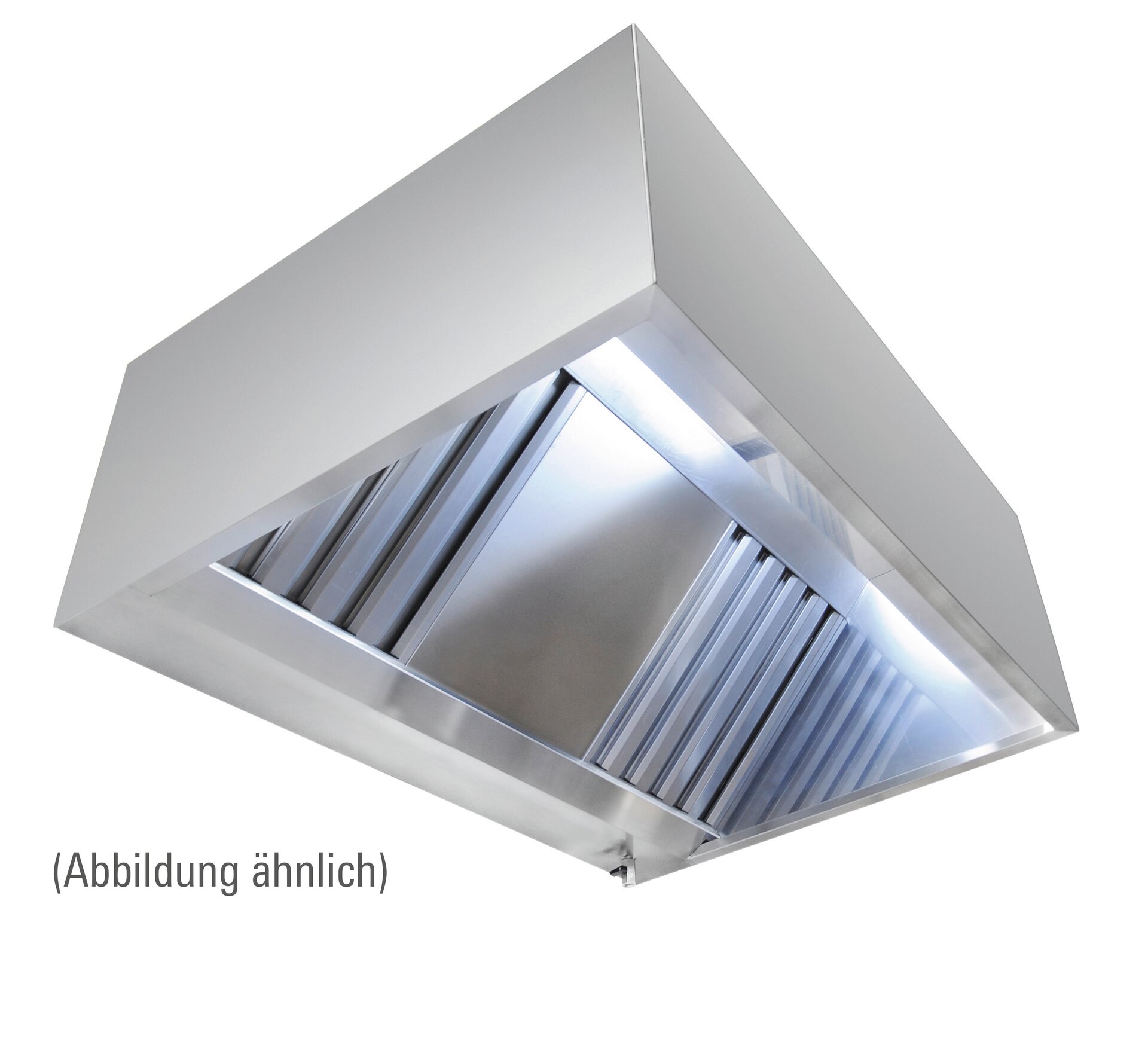 Wandhaube in Kastenform, 3000 x 1400 x 450 mm, Typ A
