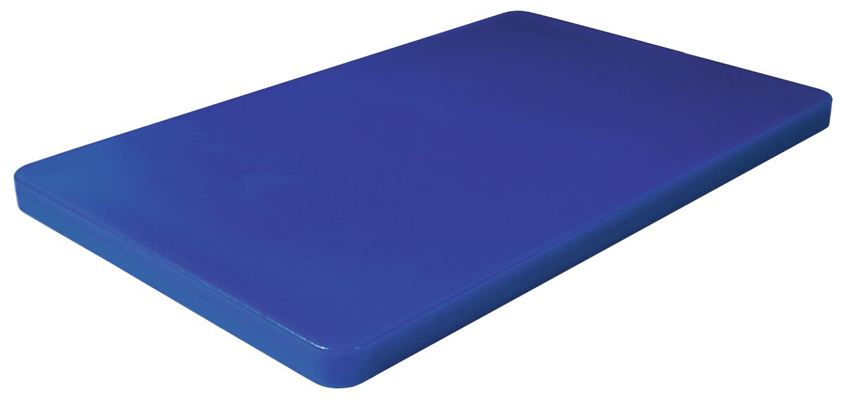 GN-Schneidbrett HACCP GN 1/1 530 x 325 x 25 mm mit Füßchen / blau