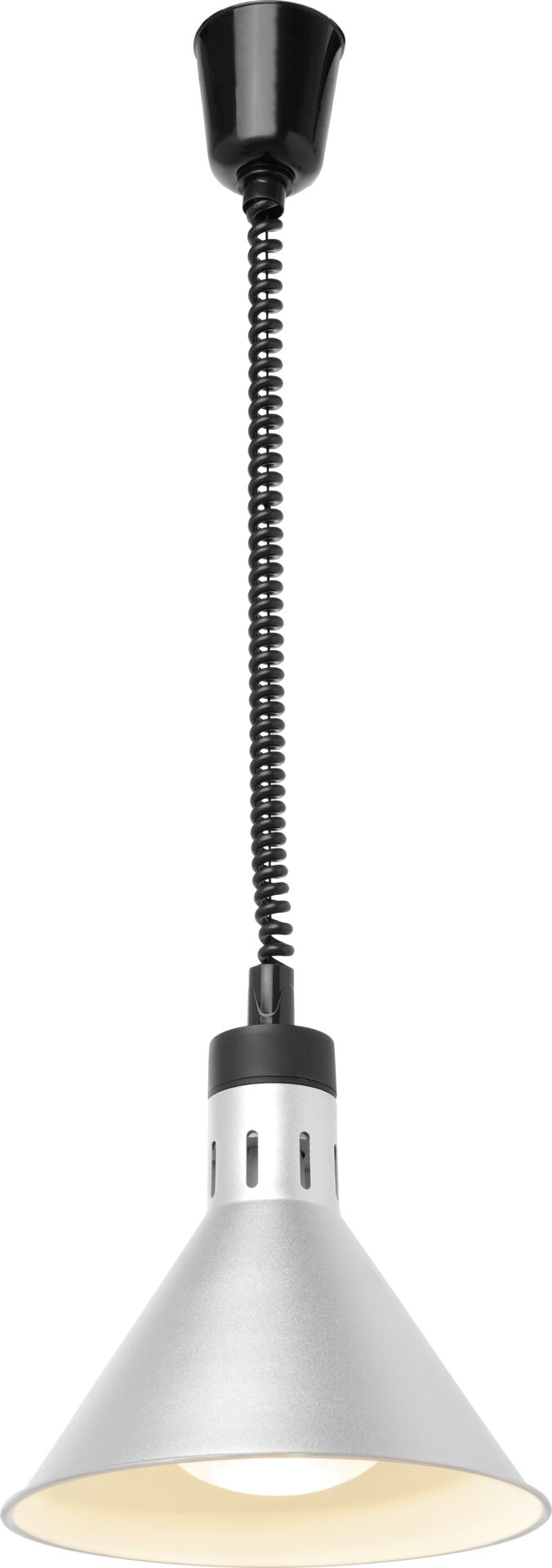 Wärmelampe, konisch Silber