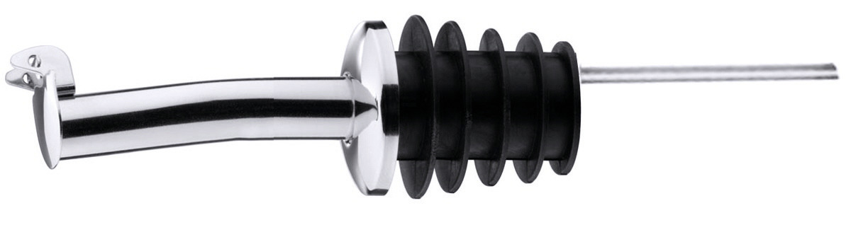 Flaschenausgießer mit Kläppchen 120 mm hochglänzend