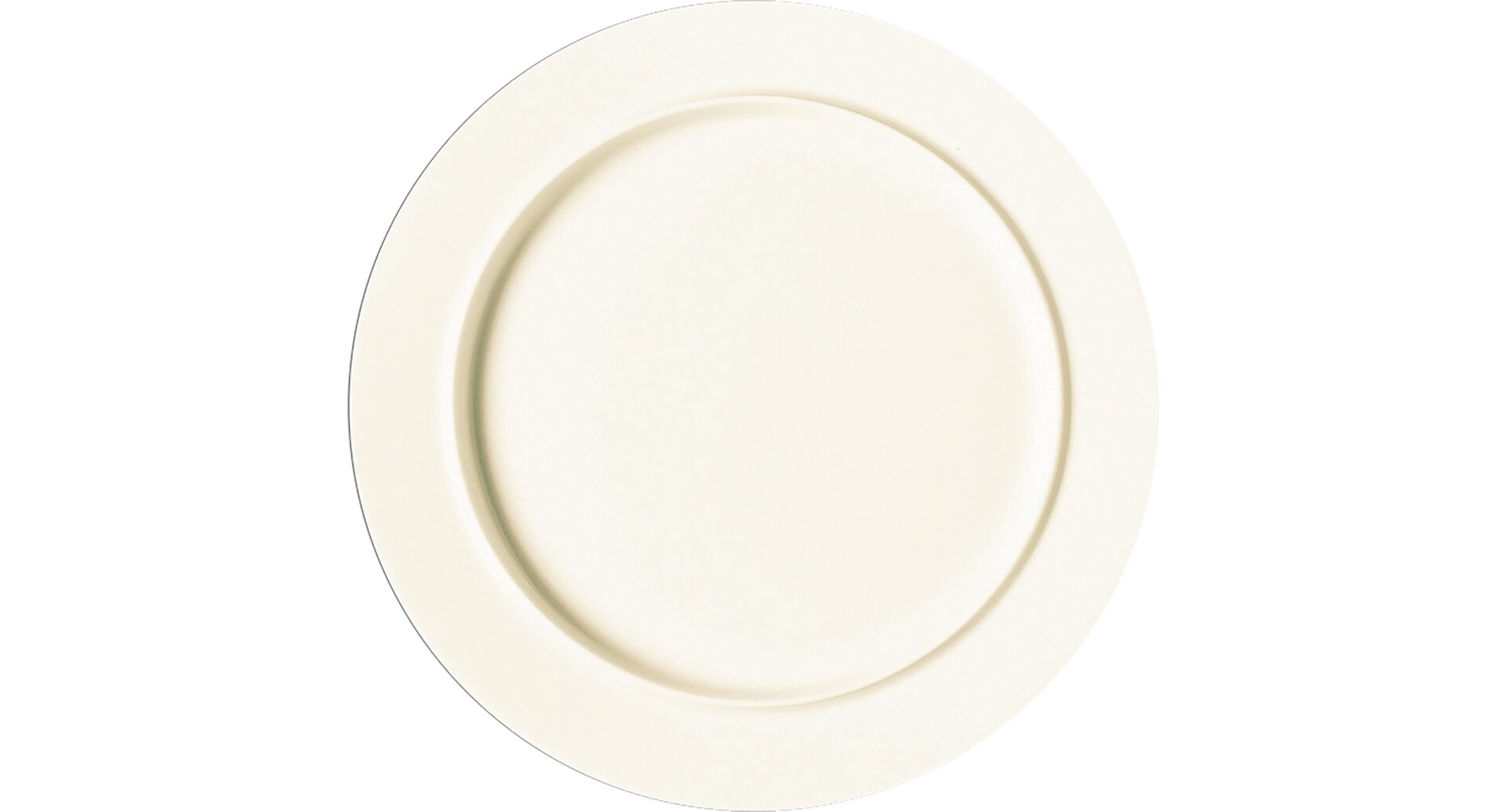 Teller flach mit Rand 240 mm creme