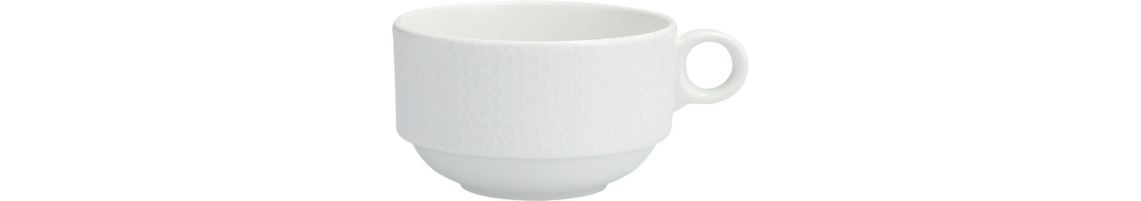 Cappuccinotasse stapelbar 0,34 l weiß Amanda