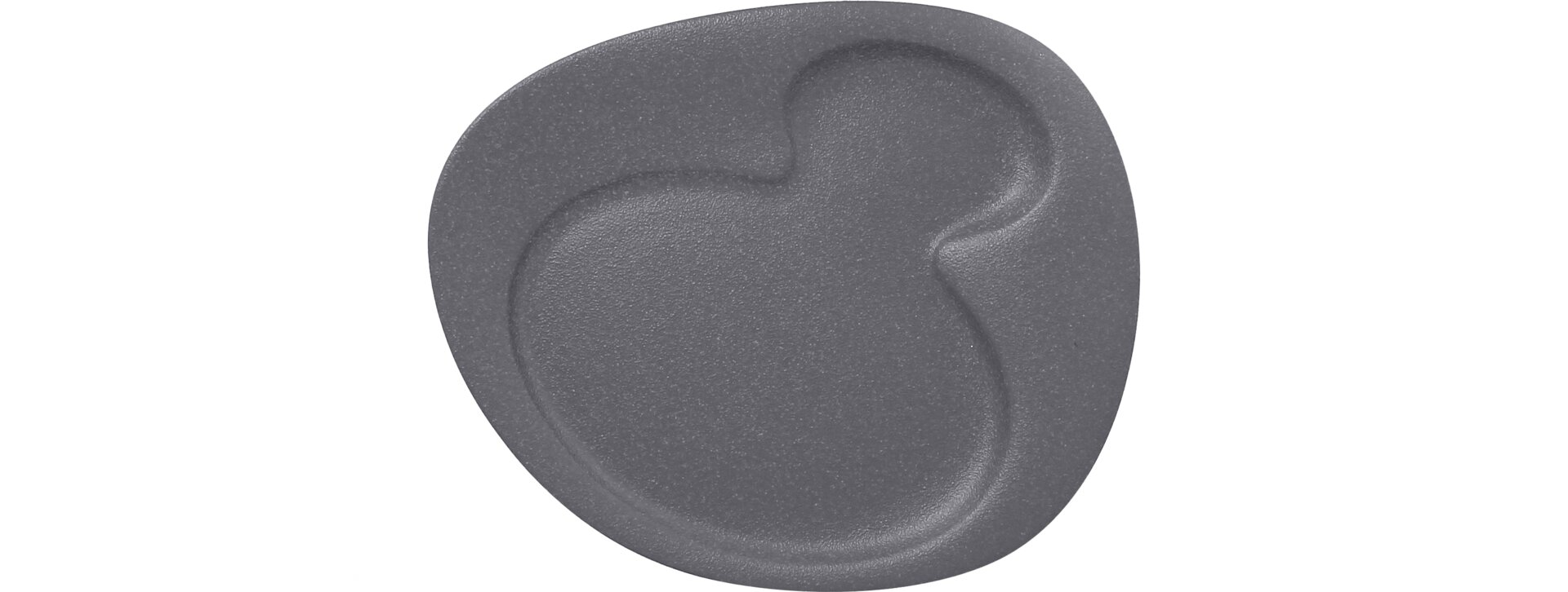 Teller mit 2 Vertiefungen 240 x 200 mm stone Neofusion