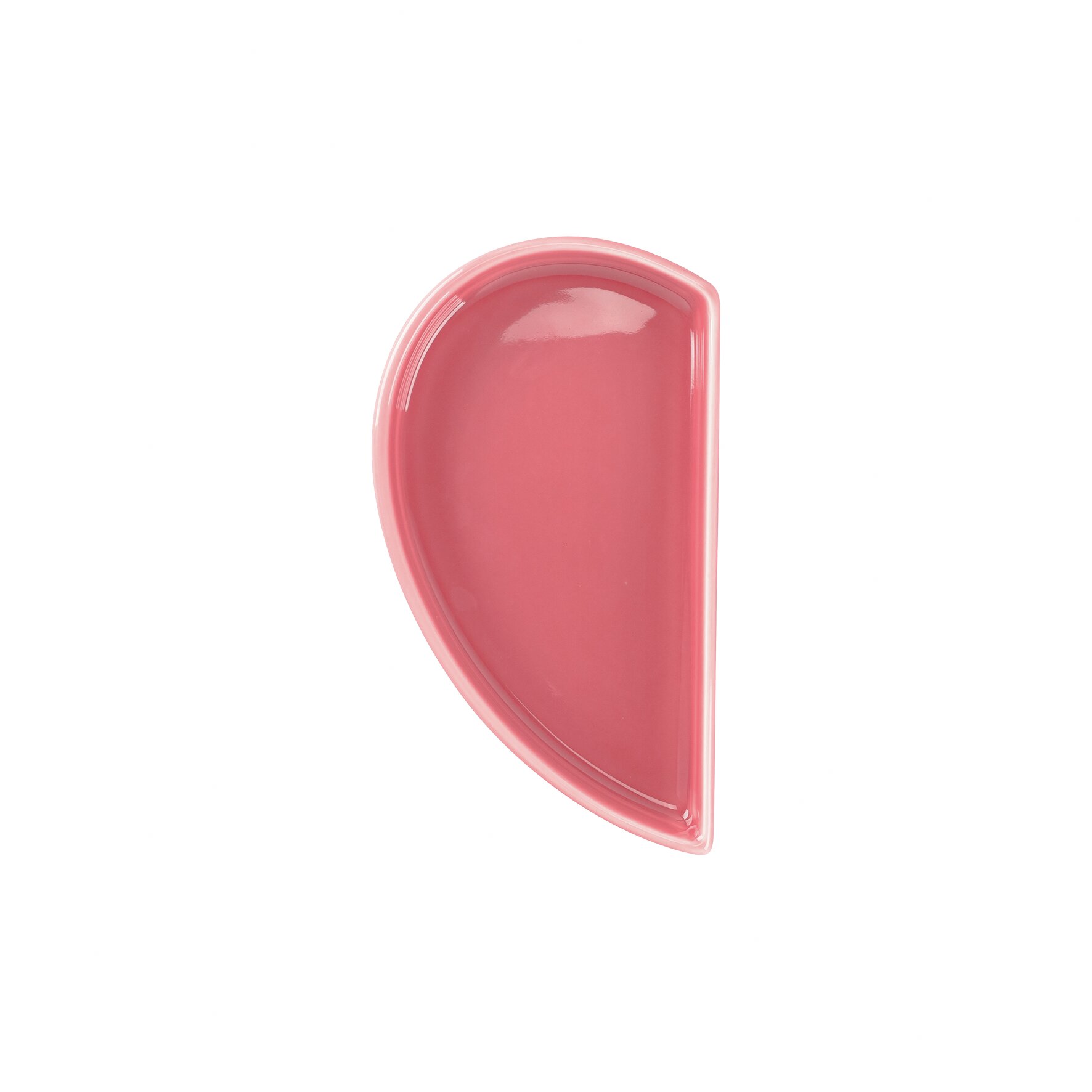 Teller flach ohne Rand / linke Hälfte 100 x 180 mm / 0,17 l pink Cliché