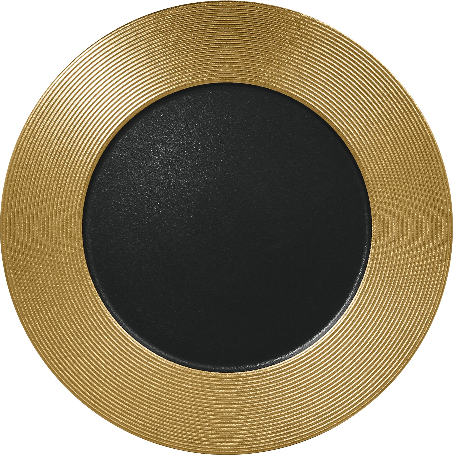 Teller flach 330 mm black-gold Metalfusion