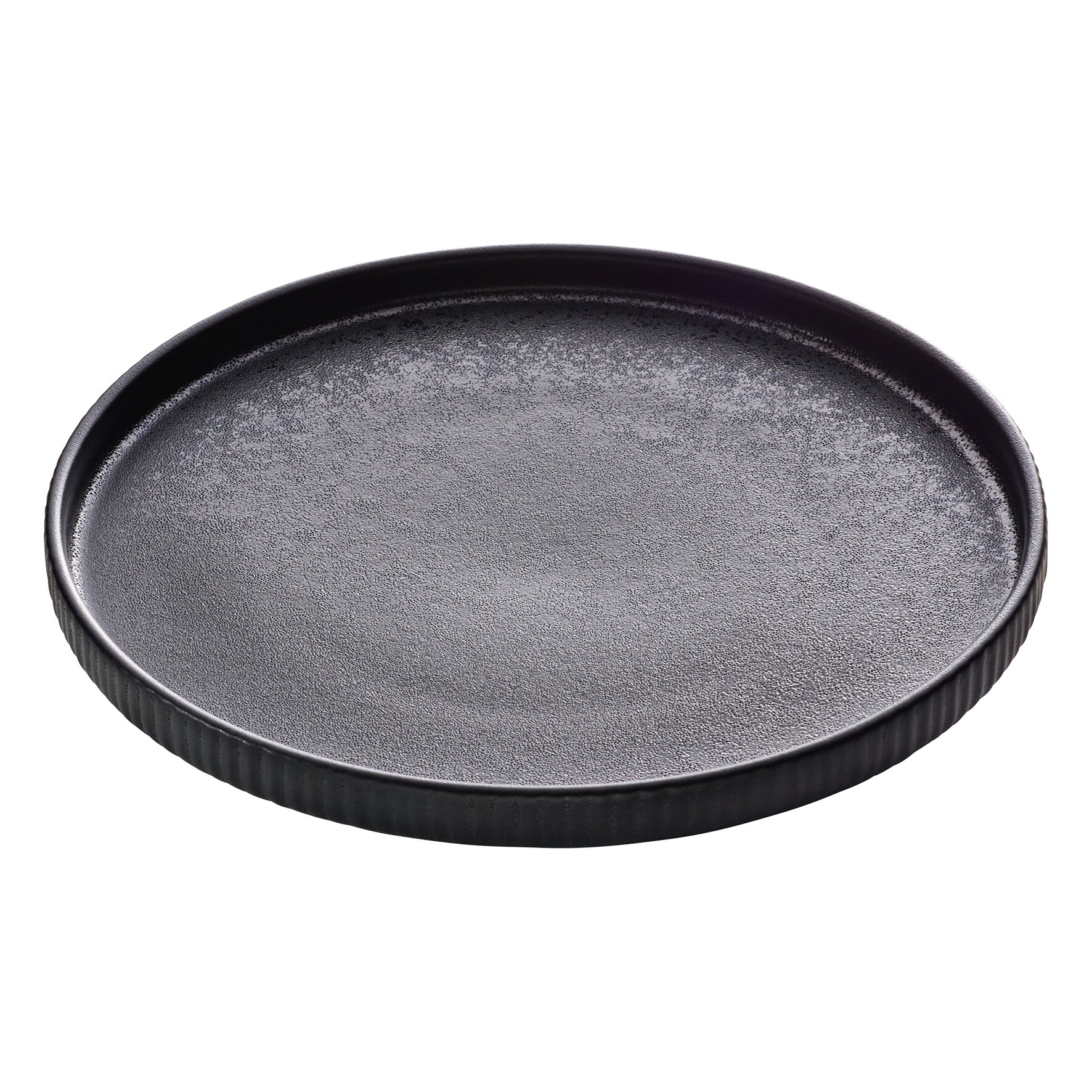 Teller flach rund Relief 270 mm / 0,58 l schwarz Nara schwarz