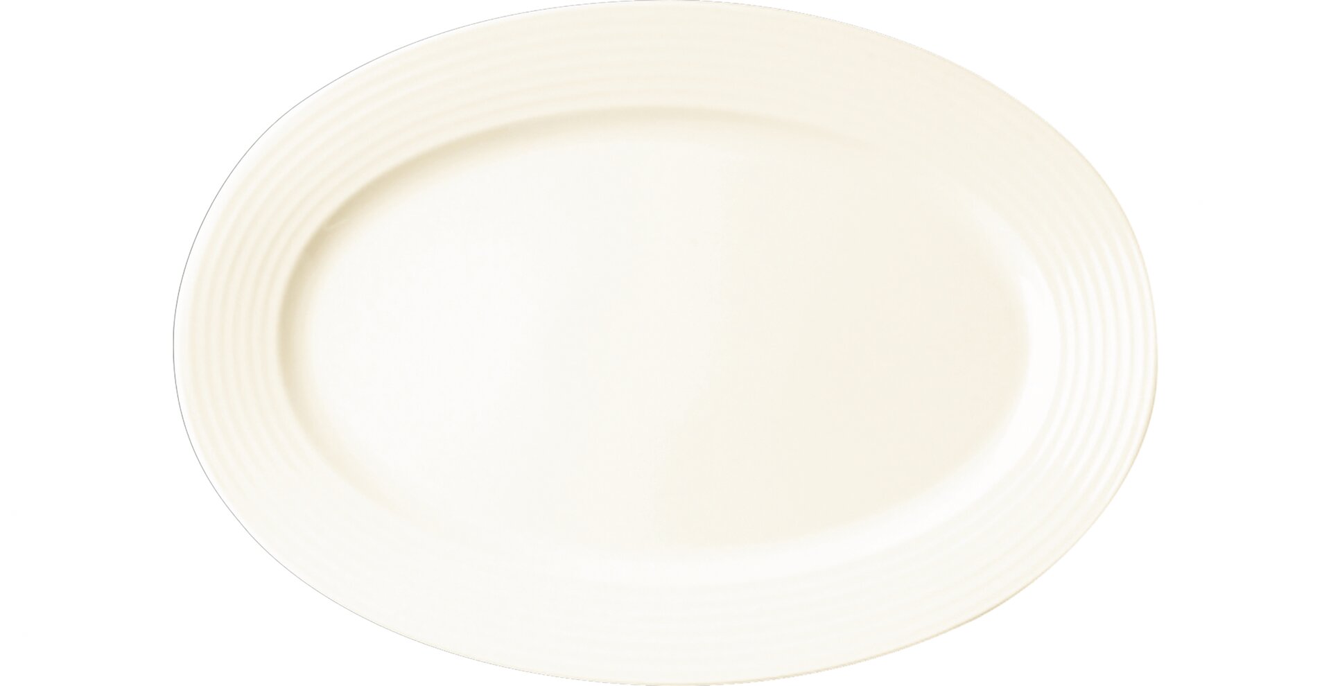 Platte oval 320 x 220 x 27 mm crème