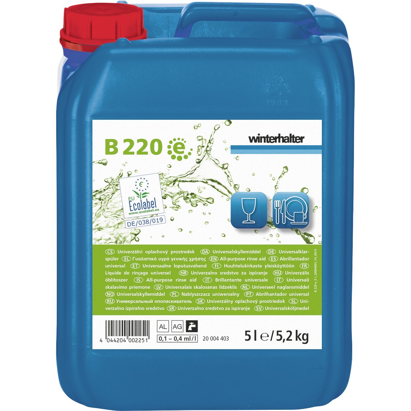 Spezial-Klarspüler B 220 e / 5,00 l Kanister