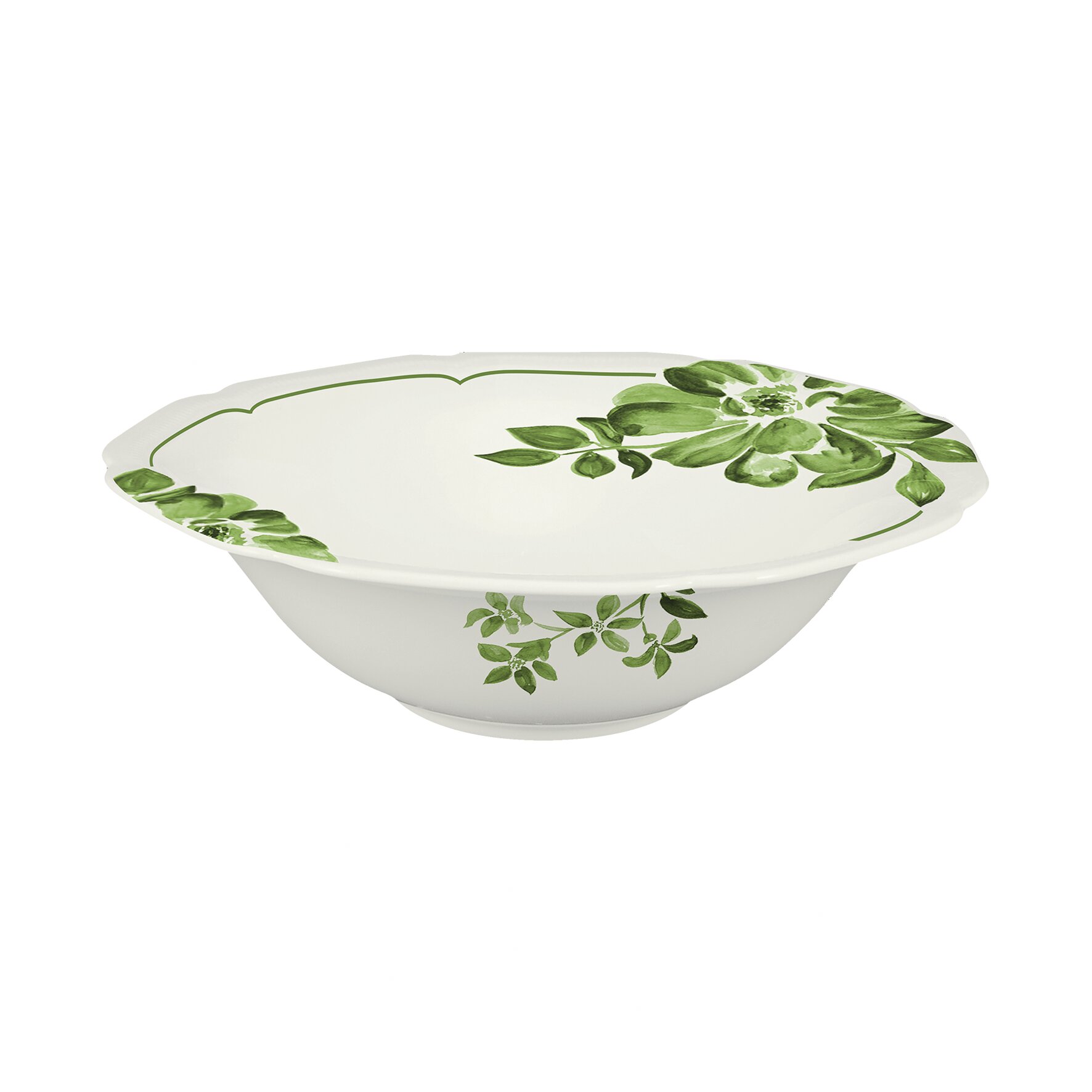 Schüssel rund mit Relief 243 mm / 1,00 l green Floral Charm