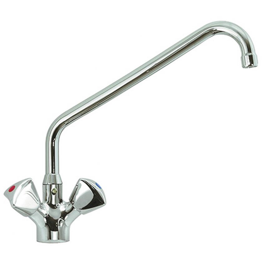 Einlocharmatur Zweigriff-Mischbatterie mit Schwenkhahn H=290 mm