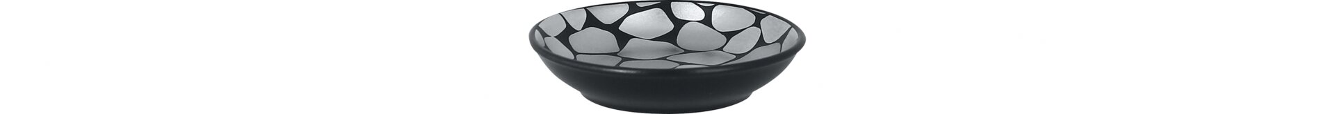 Butterschale 90 mm / 0,13 l silber / schwarz