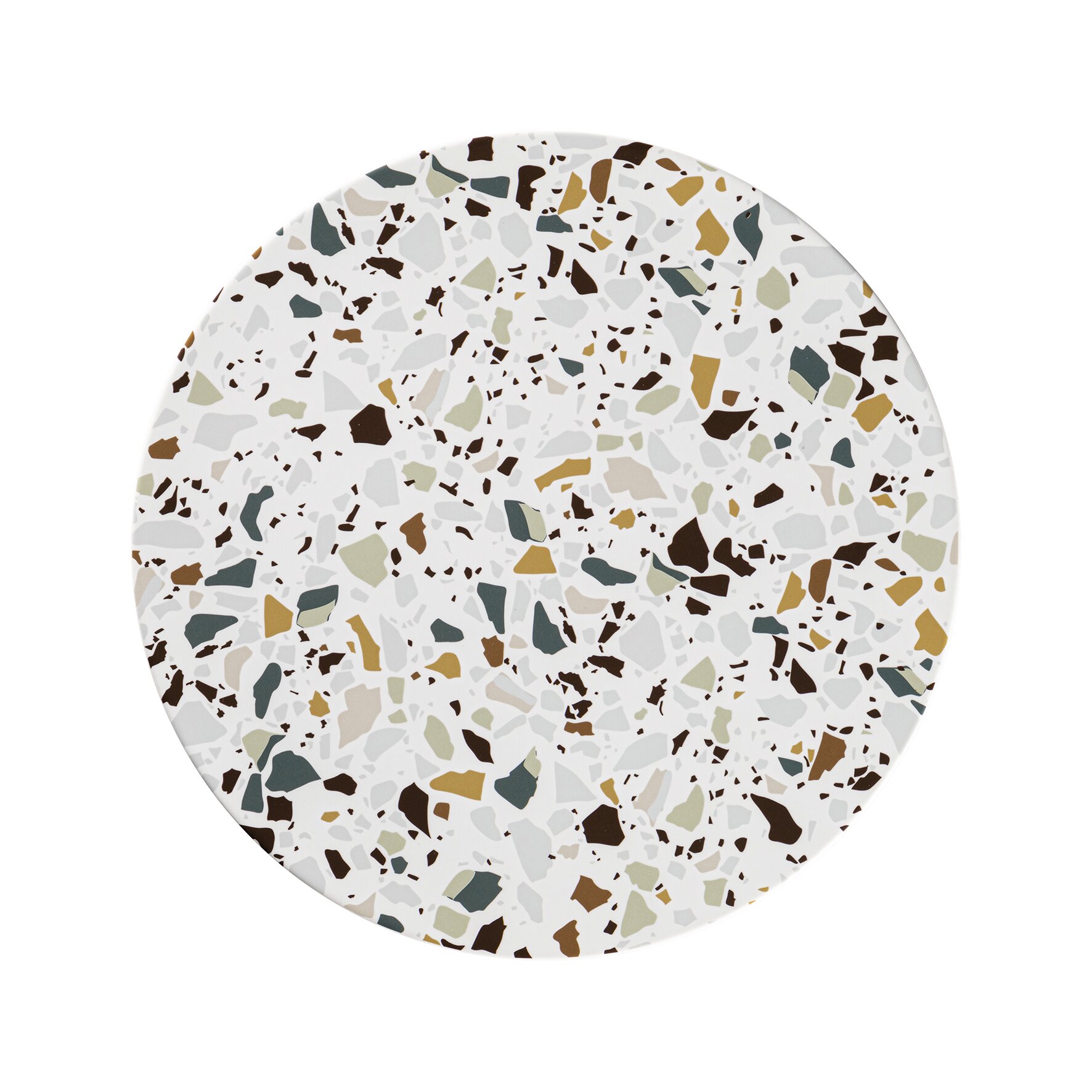 Teller flach rund 308 mm multicolour Kerrazzo