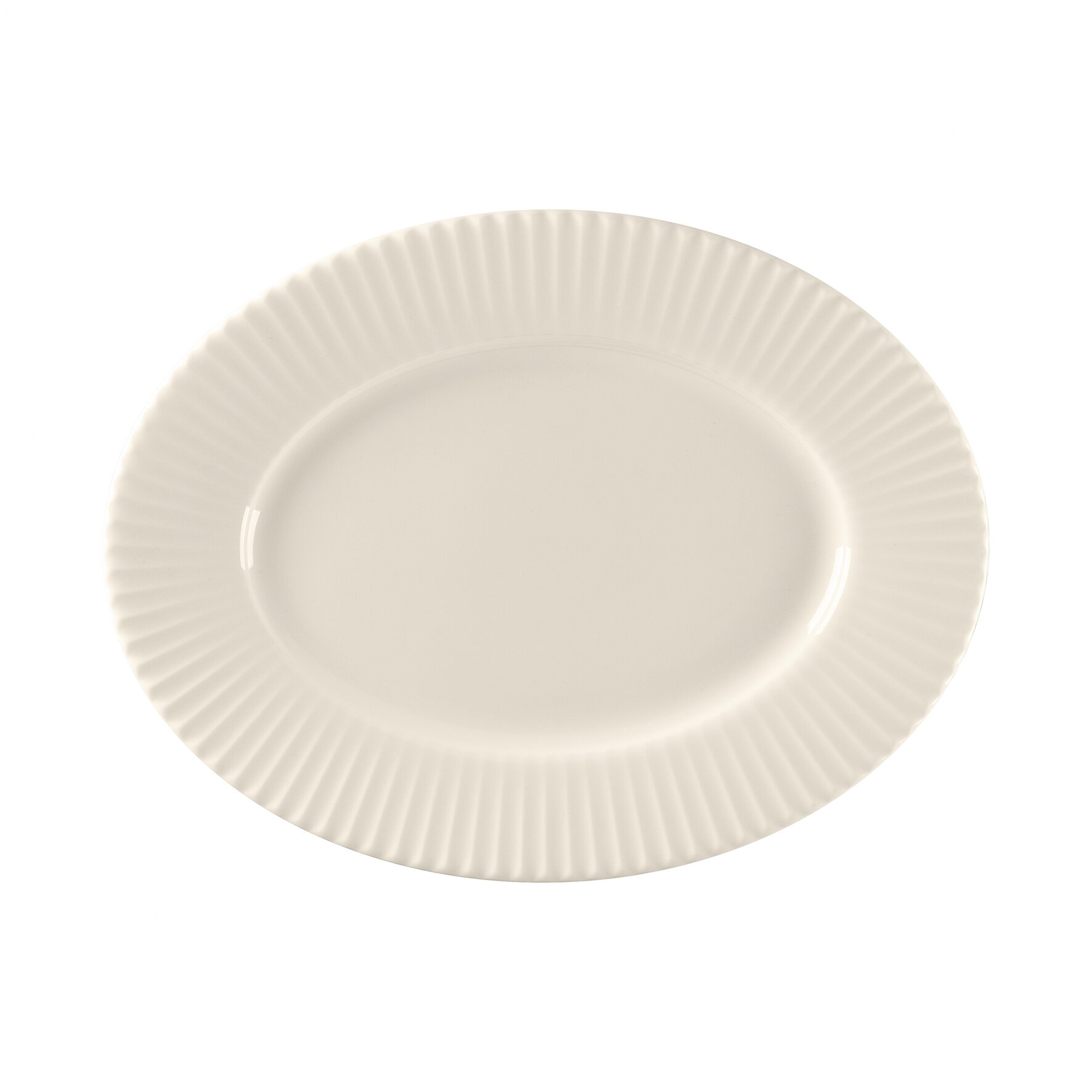 Platte oval 255 x 196 x 20 mm weiß Spectra