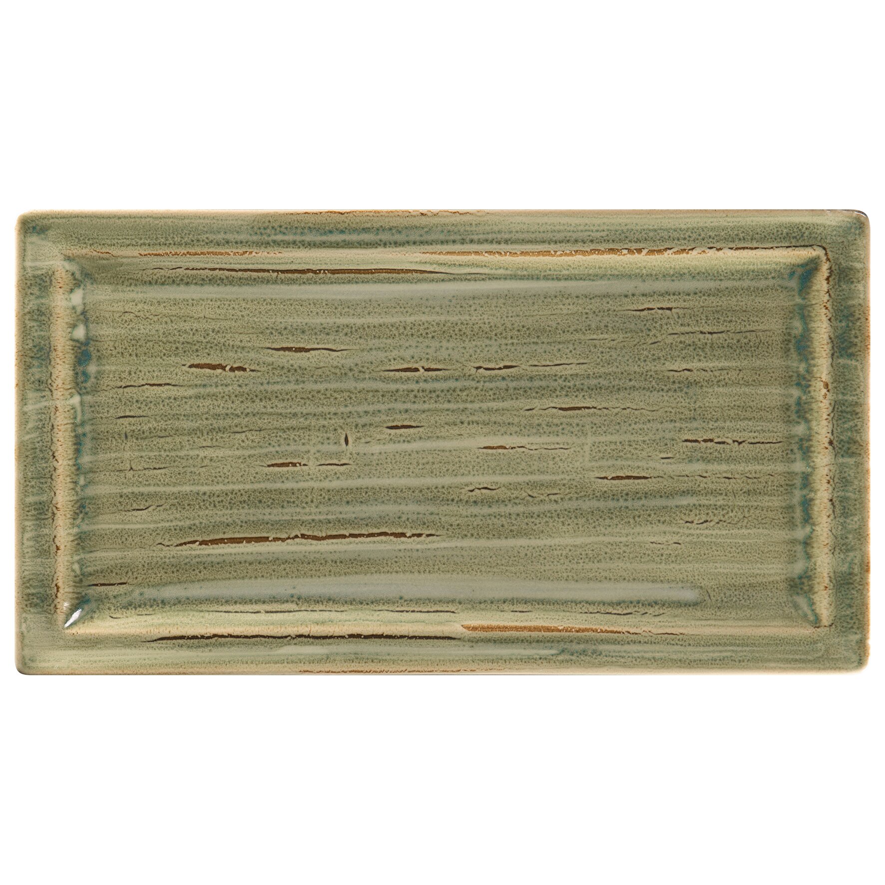 Teller flach rechteckig 385 x 210 mm emerald green Spot Emerald Green