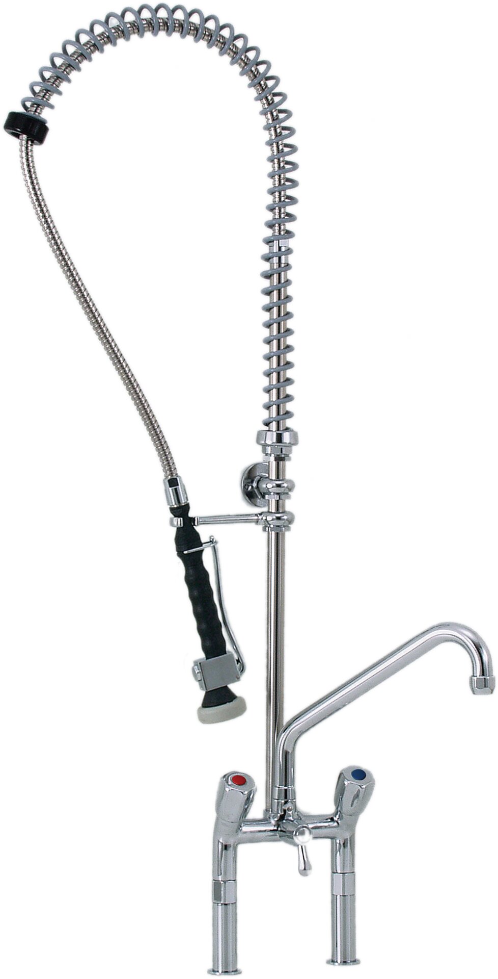 Geschirr-Waschbrause mit Schwenkhahn für Zweilochmontage H=1140 mm