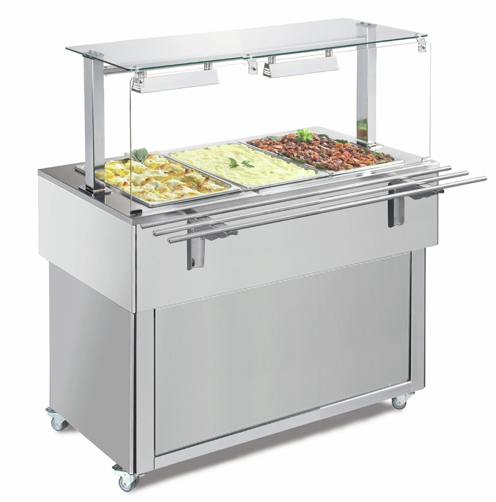 Ausgabe-Element Bain-Marie Wanne 1494 mm GN 4/1 Vollverkleidung RAL/Edelstahl Ausgabe-Element Bain-Marie Wanne 1494 mm GN 4/1 Vollverkleidung RAL/Edelstahl