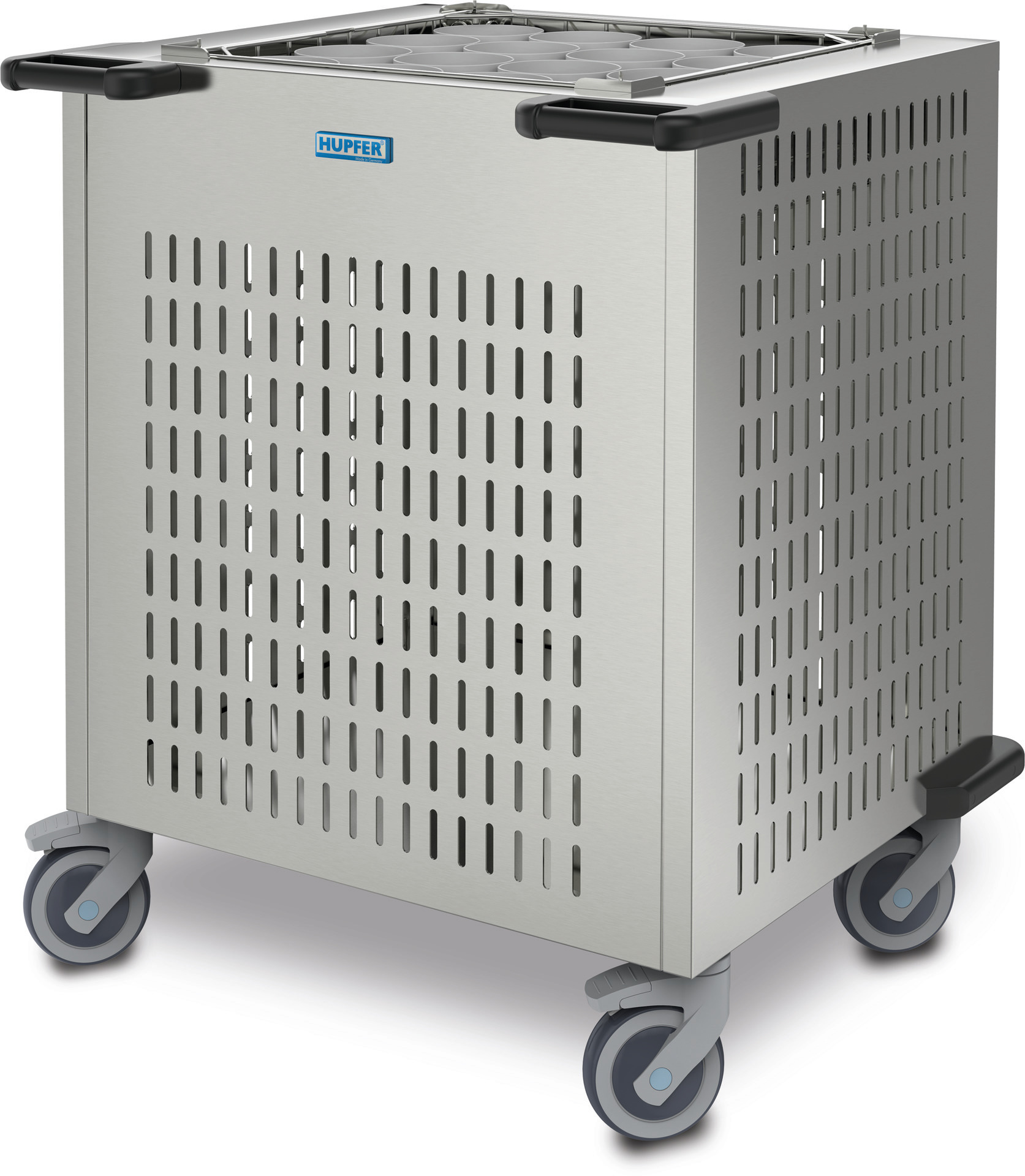 Korbstapler mit Kühlschlitzen unbeheizt für Körbe 500 x 500 mm Edelstahl