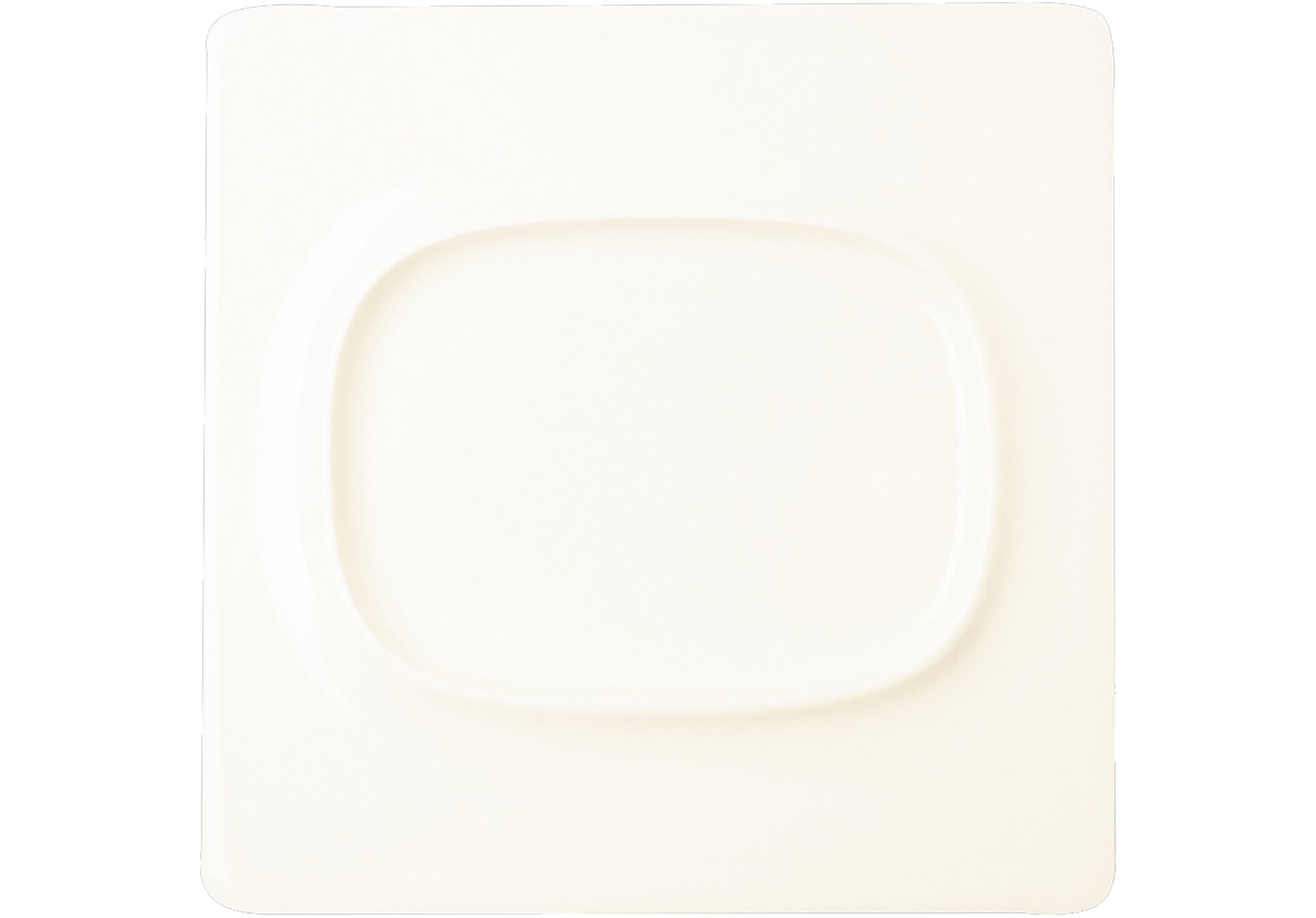 Teller quadratisch 1 ovale Fläche Lavender 300 x 300 mm crème