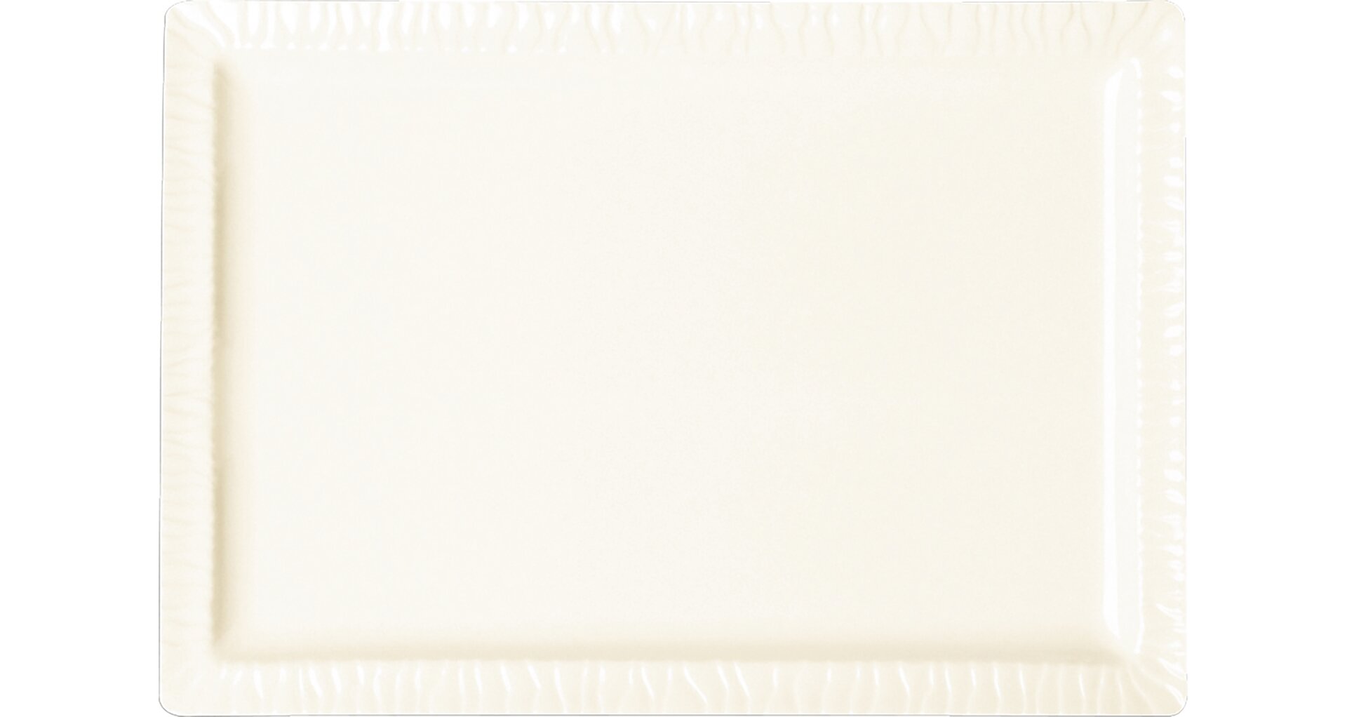 Teller flach rechteckig 330 x 230 mm crème