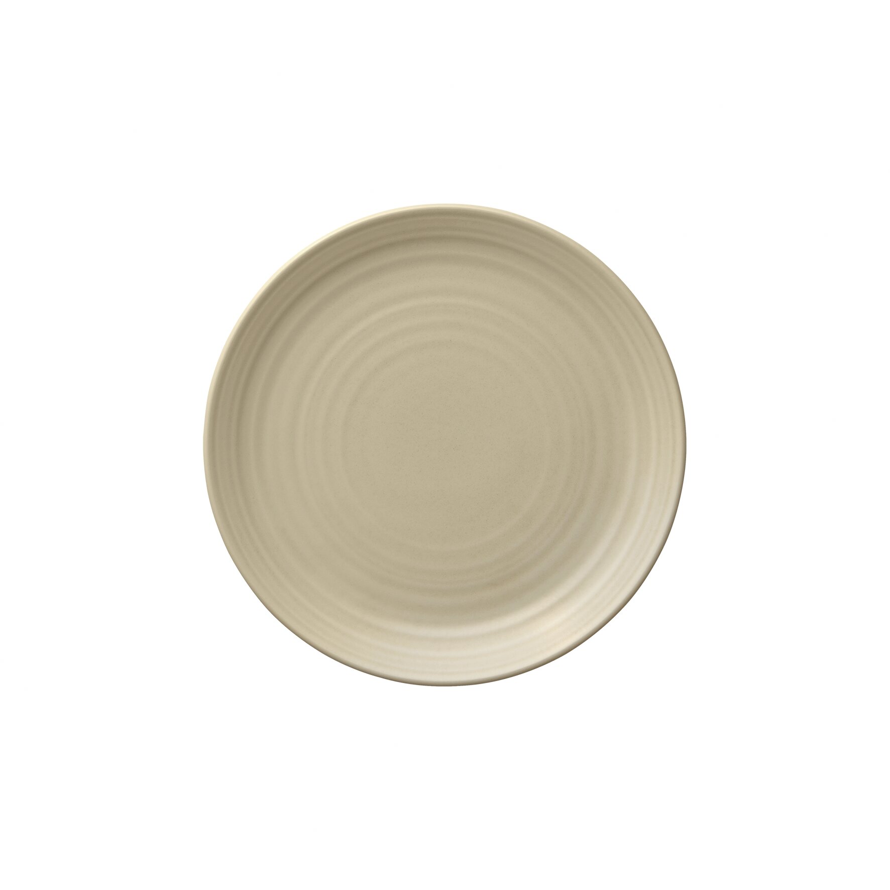 Coupteller flach rund Struktur 229 mm sand Country House
