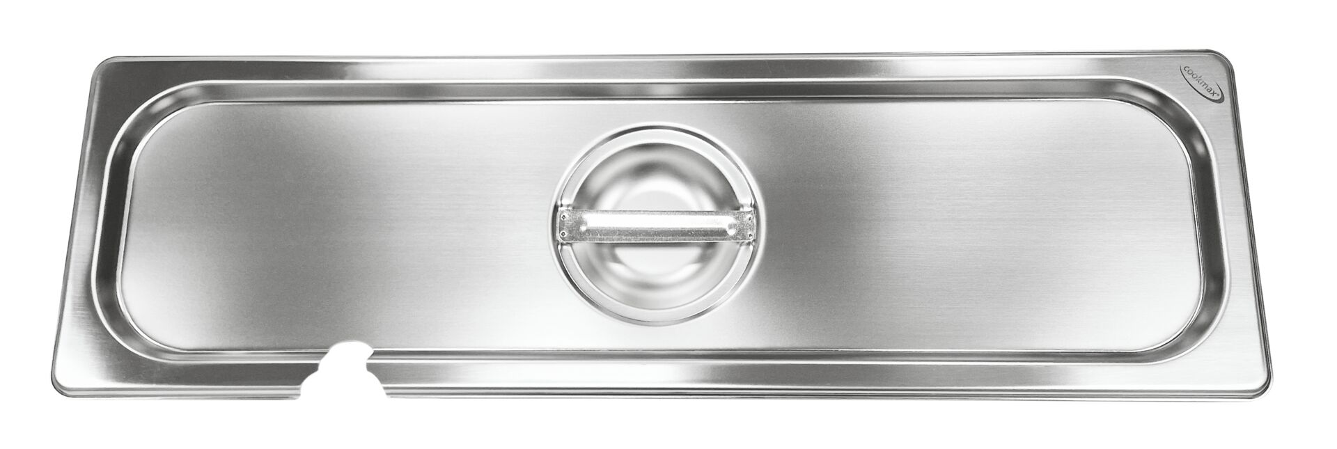 GN-Deckel 2/4 mit Löffelausschnitt Edelstahl