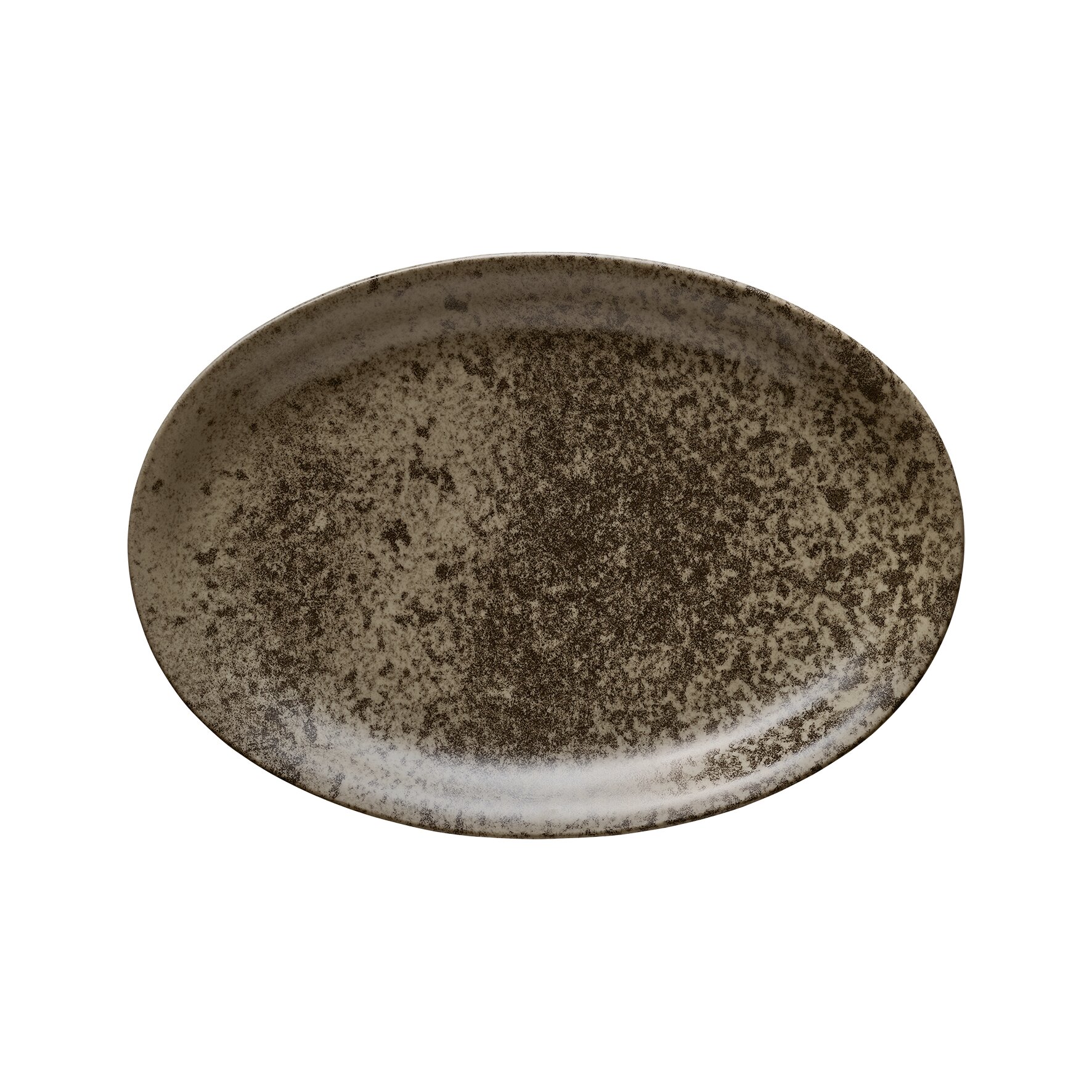 Platte oval 323 x 228 mm dark brown